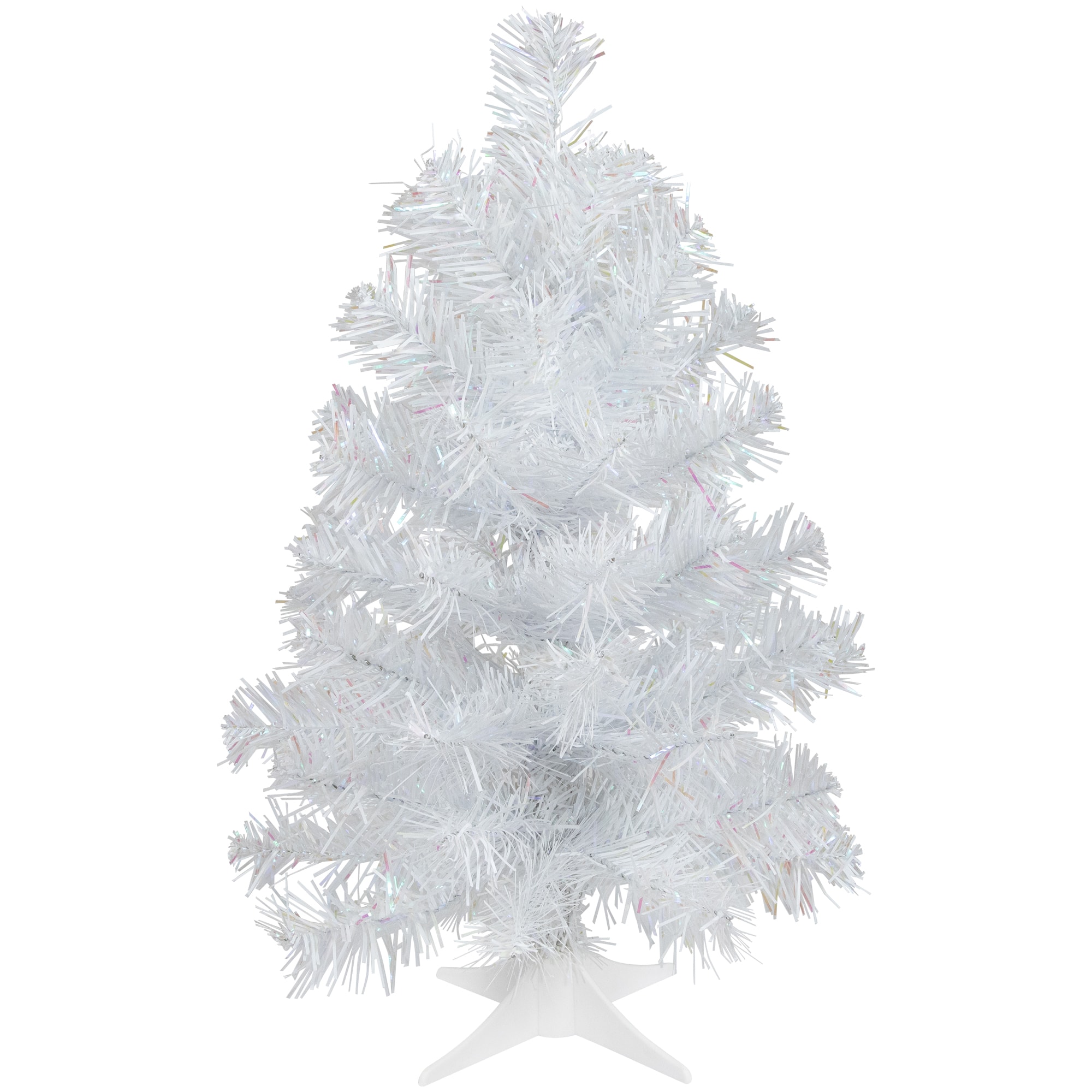 18&#x22; Unlit White Iridescent Spruce Artificial Christmas Tree