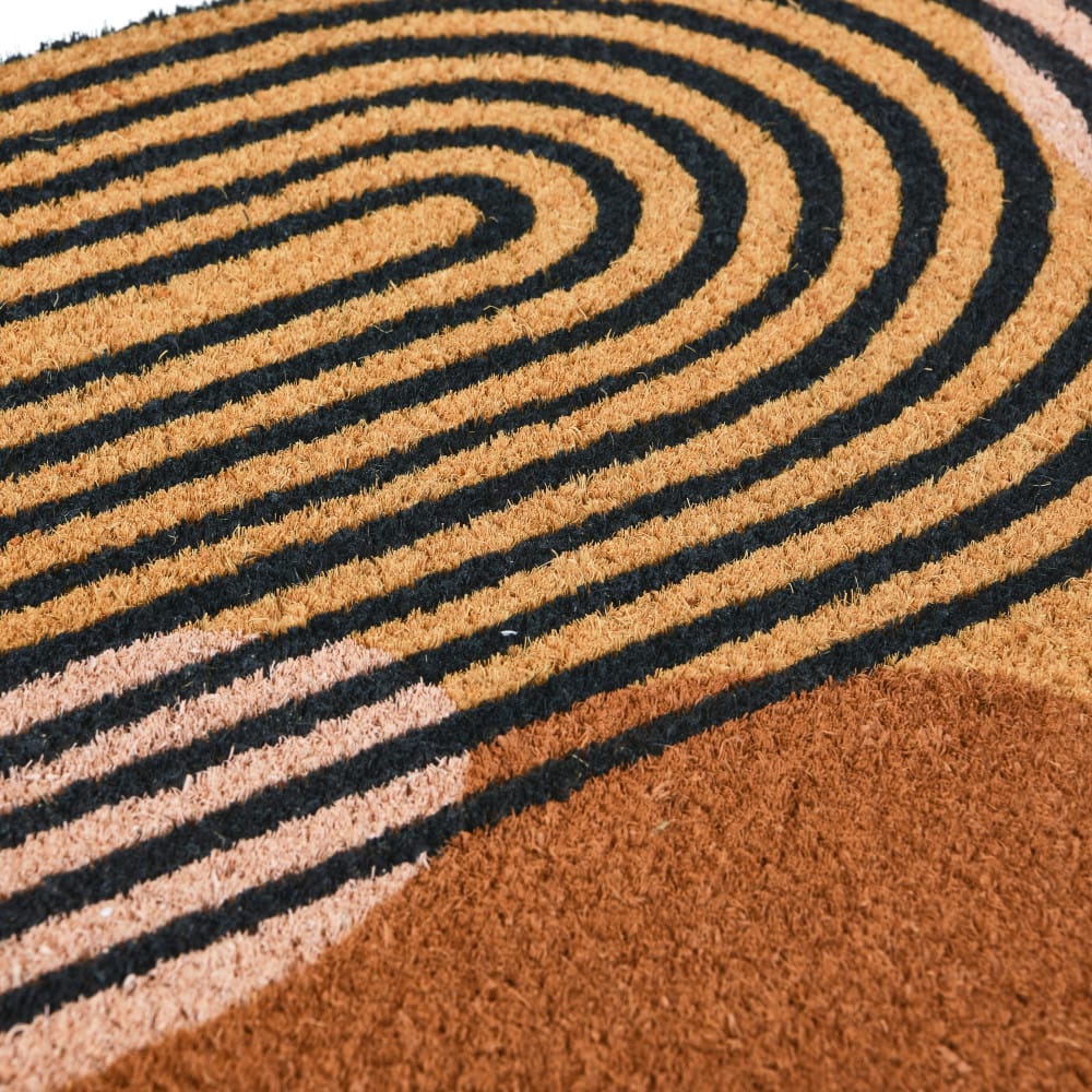 Hello Honey® Geometric Coir Doormat