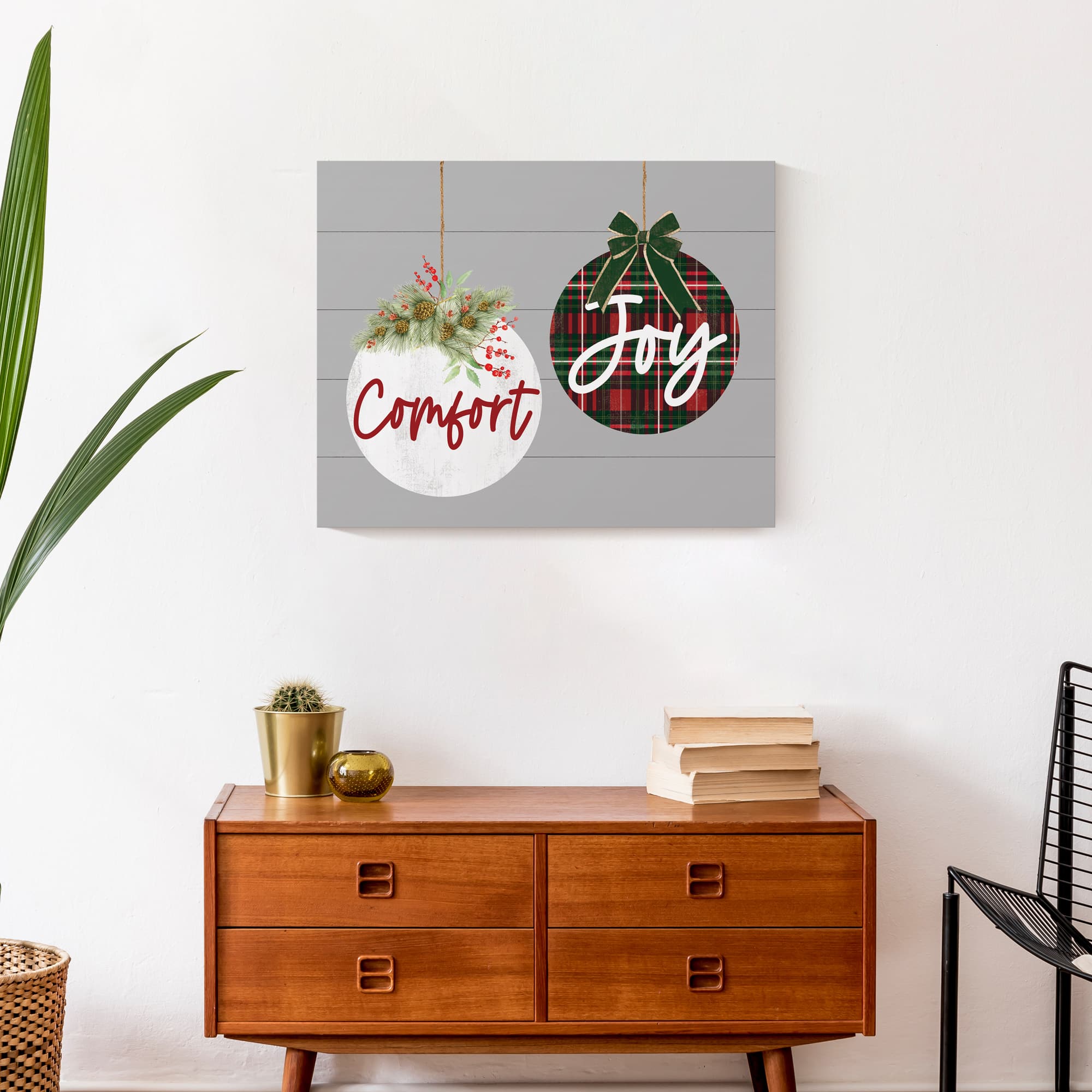 Comfort and Joy Ornaments 20x16 Canvas Wall Art