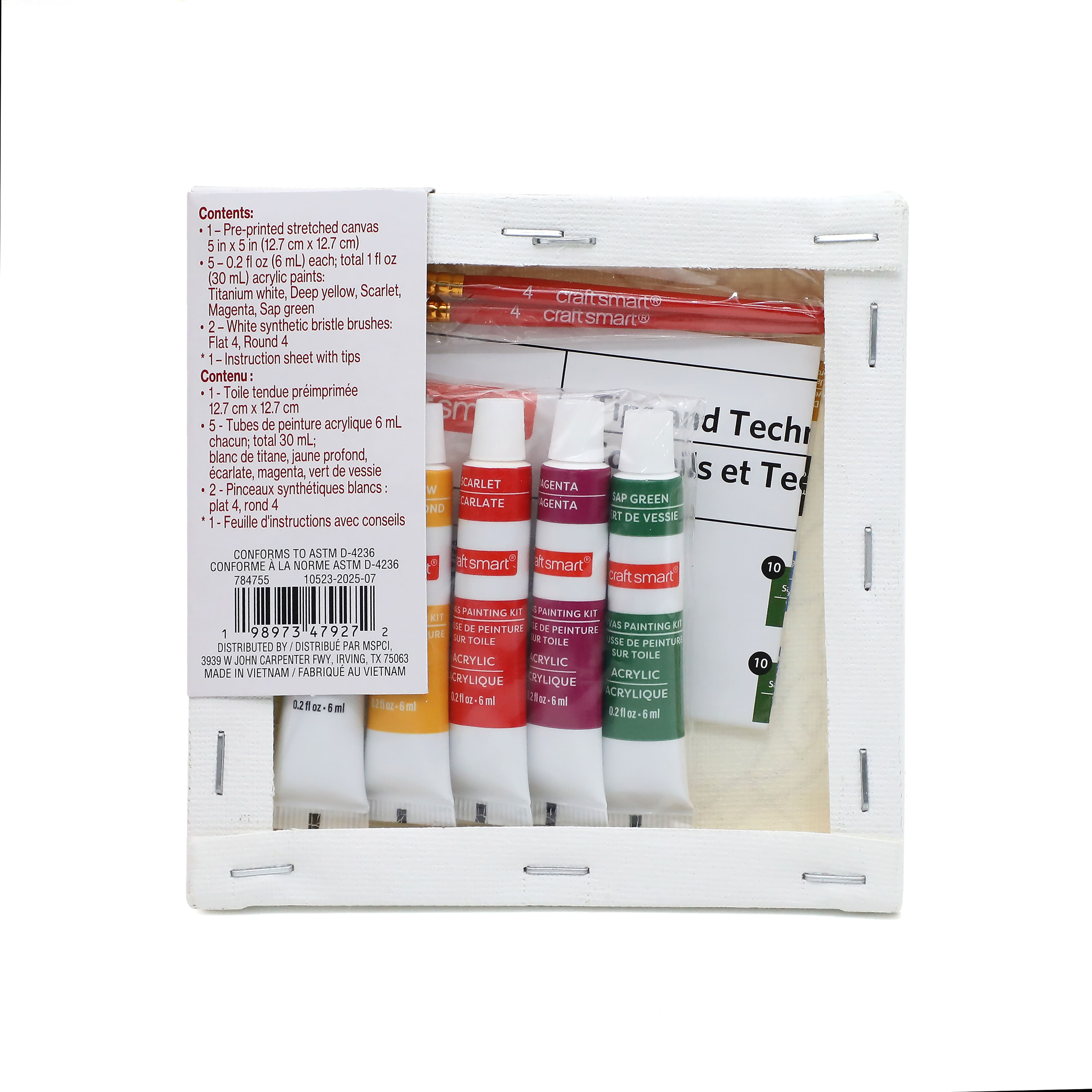 5&#x22; x 5&#x22; Christmas Deer Canvas Painting Kit by Artist&#x27;s Loft&#x2122;