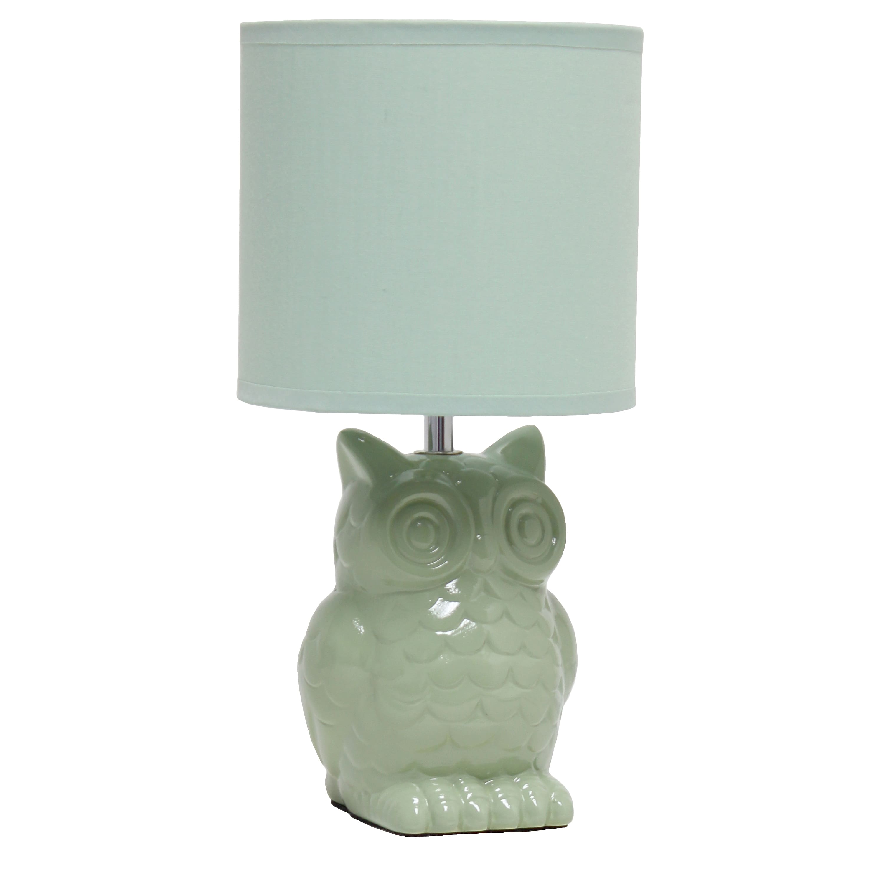 Simple Designs 13&#x22; Ceramic Owl Table Lamp