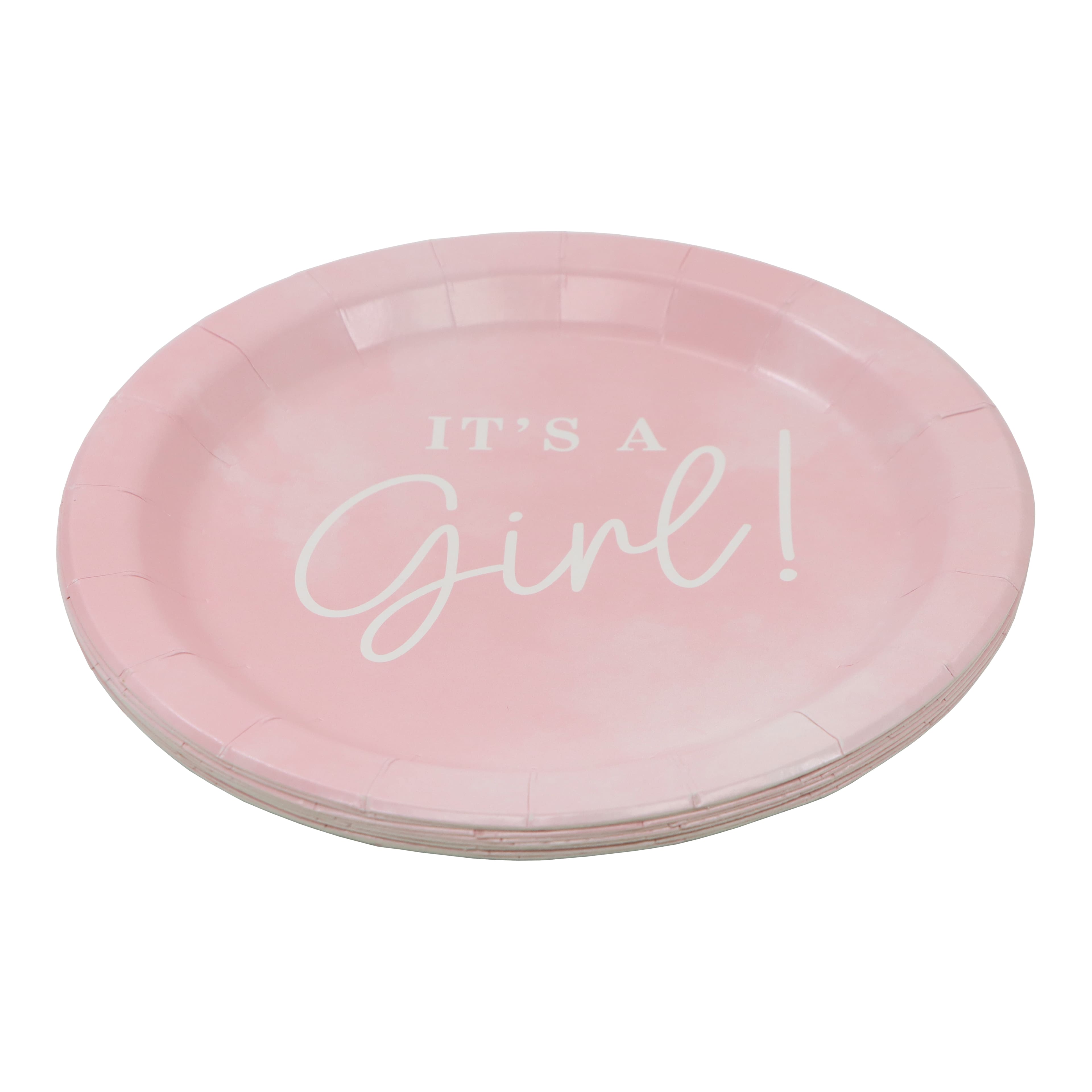 24 Packs: 10 ct. (240 total) 7" It's A Girl Plates by Celebrate It™