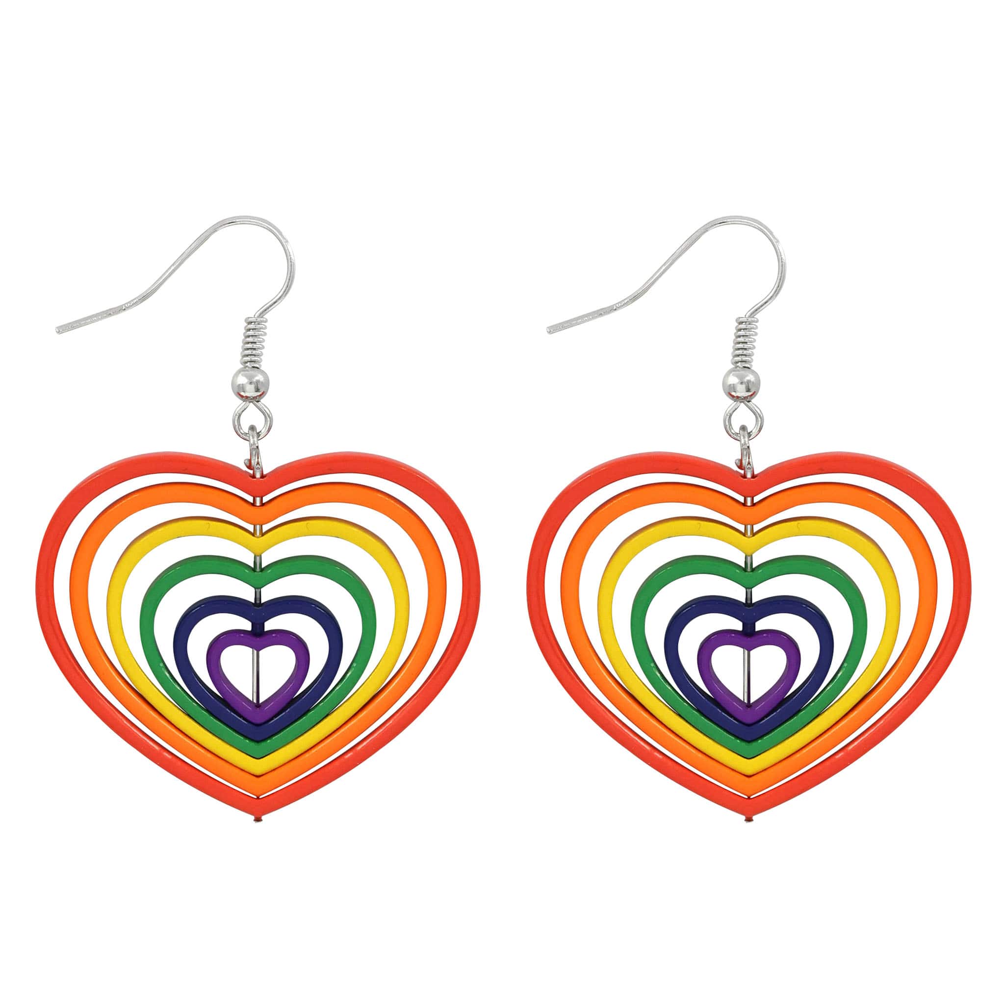 Pride Rainbow Heart Earrings by Celebrate It&#x2122;