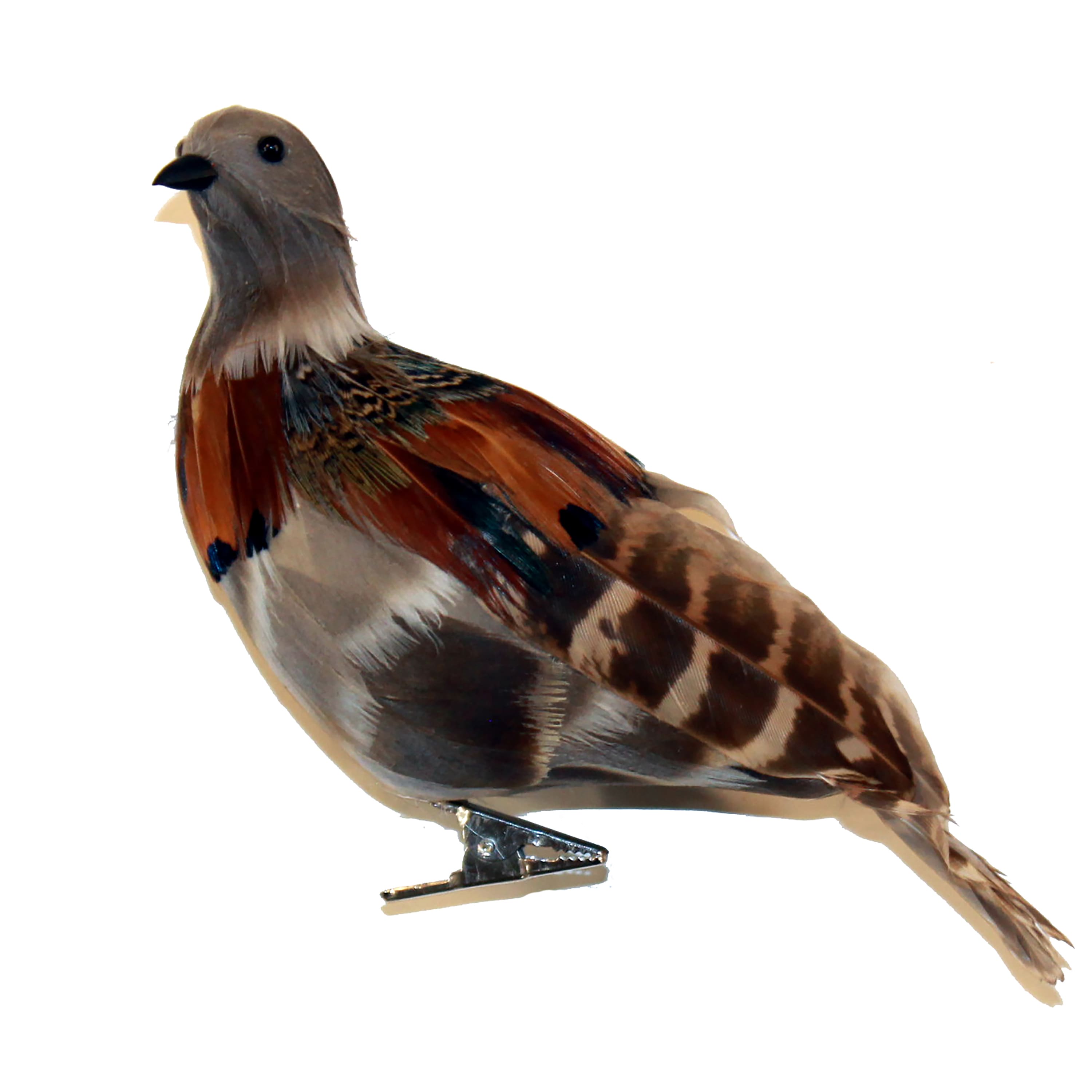 6" Feathered Christmas Artificial Turtledove with Clip Set, 2pc.