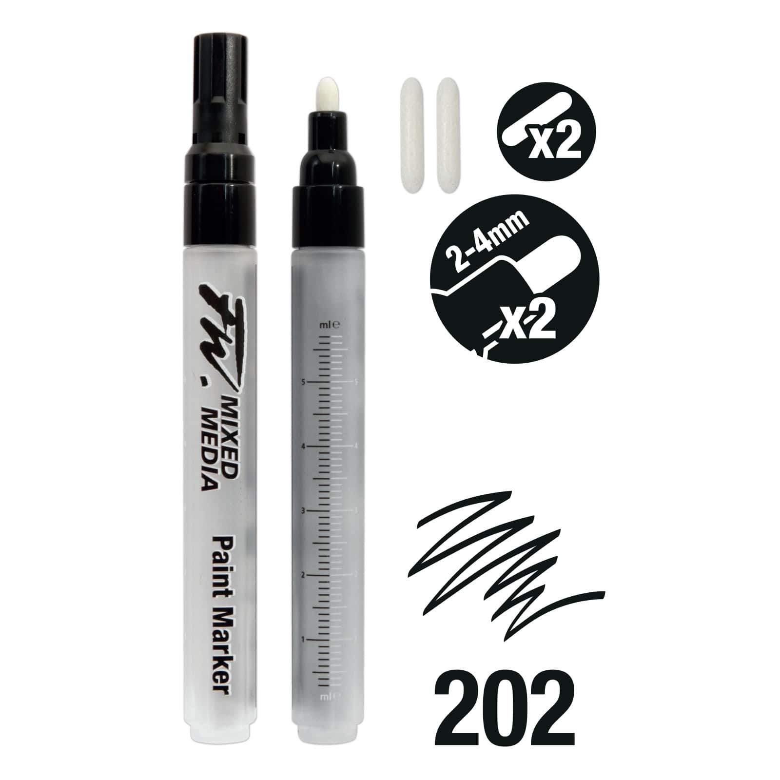 Daler-Rowney&#xAE; 202 Medium 2 FW Empty Paint Marker Set