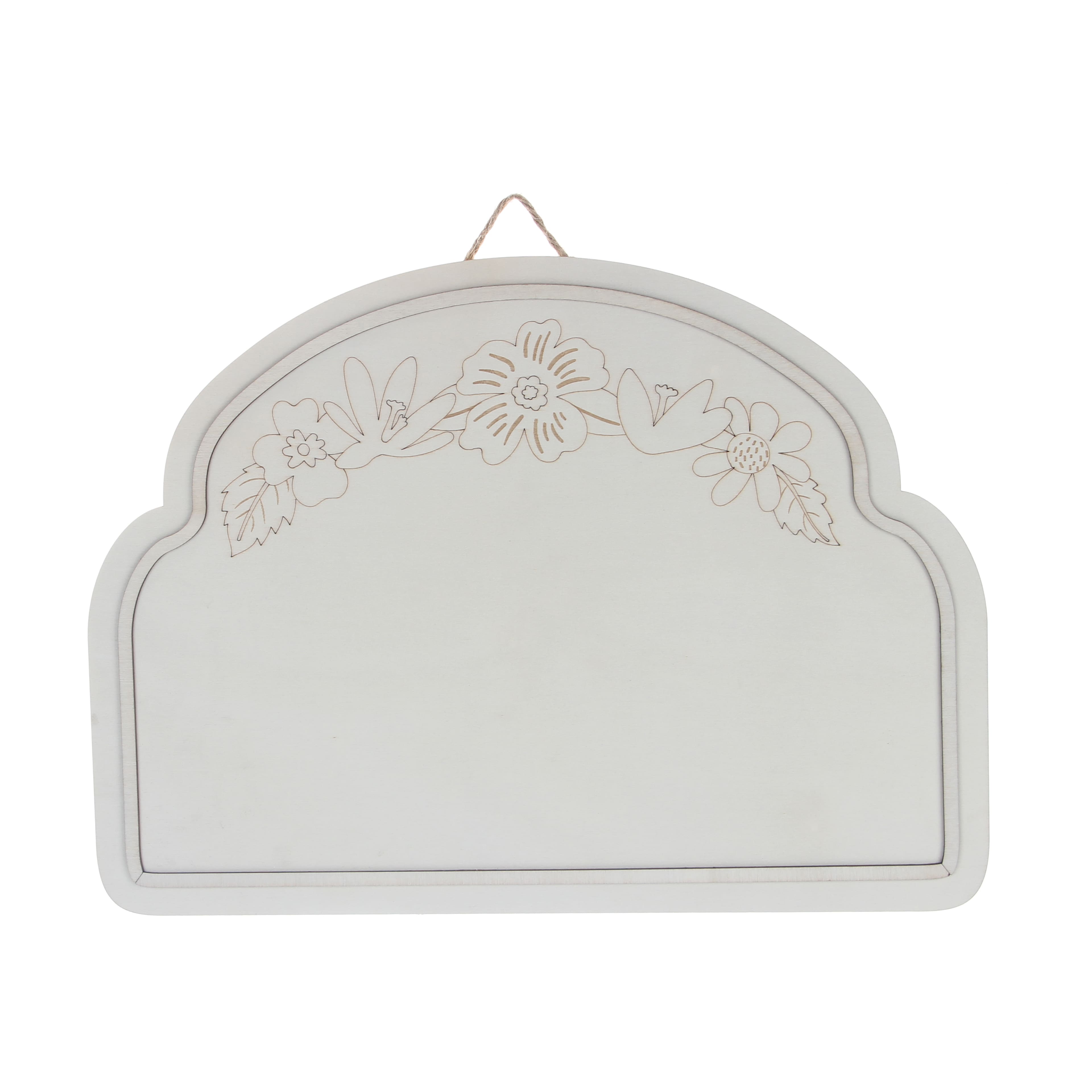 15&#x22; Floral Arch Plaque DIY Plywood D&#xE9;cor by Make Market&#xAE;