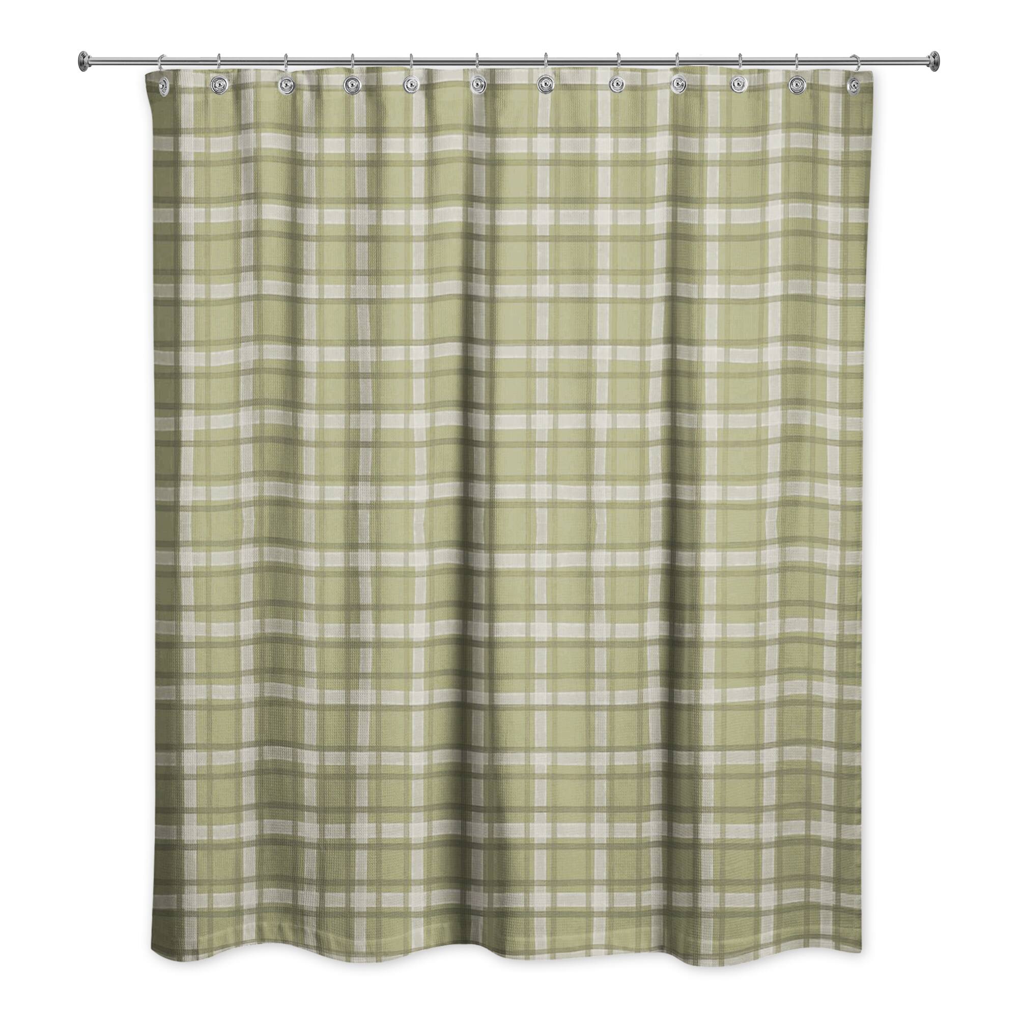 Plaid deals shower curtain