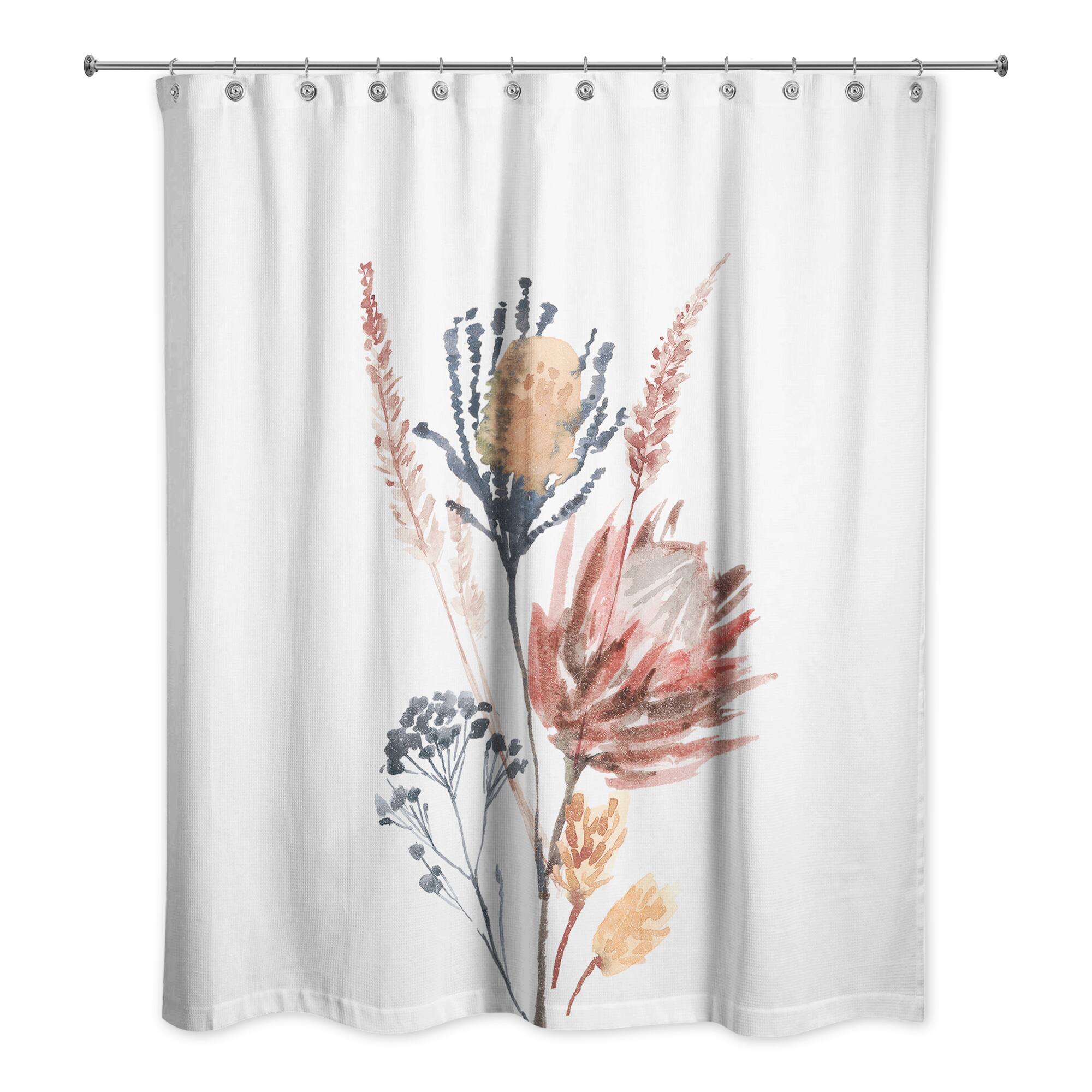 Spicey Floral Arrangement 71" x 74" Shower Curtain