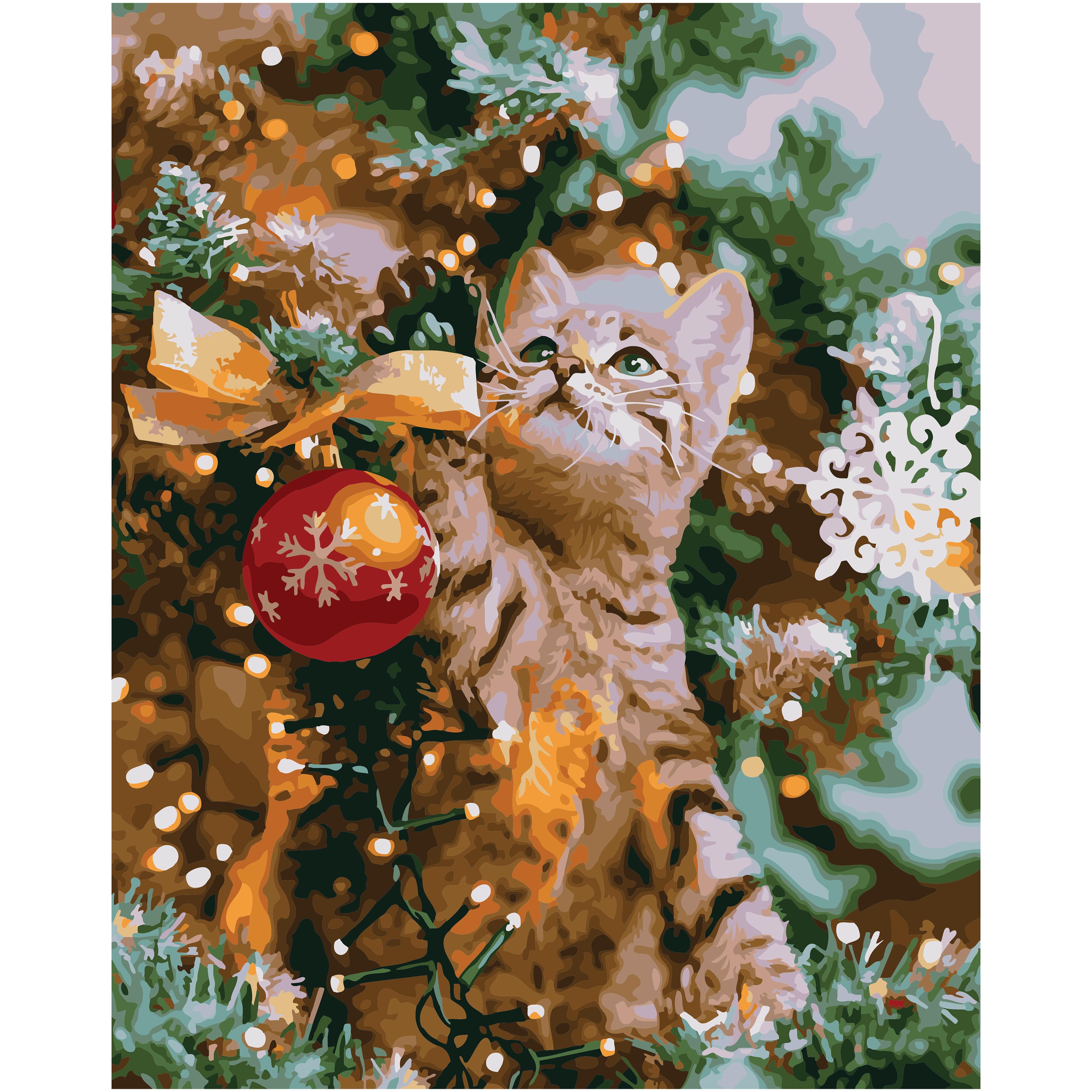 Christmas Tree Kitten Paint by Number Kit by Artist&#x27;s Loft&#xAE;