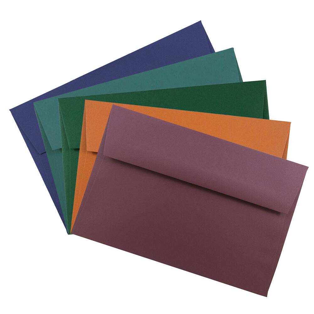 JAM Paper 6&#x22; x 9&#x22; Assorted Colors Premium Invitation Envelopes, 125ct.