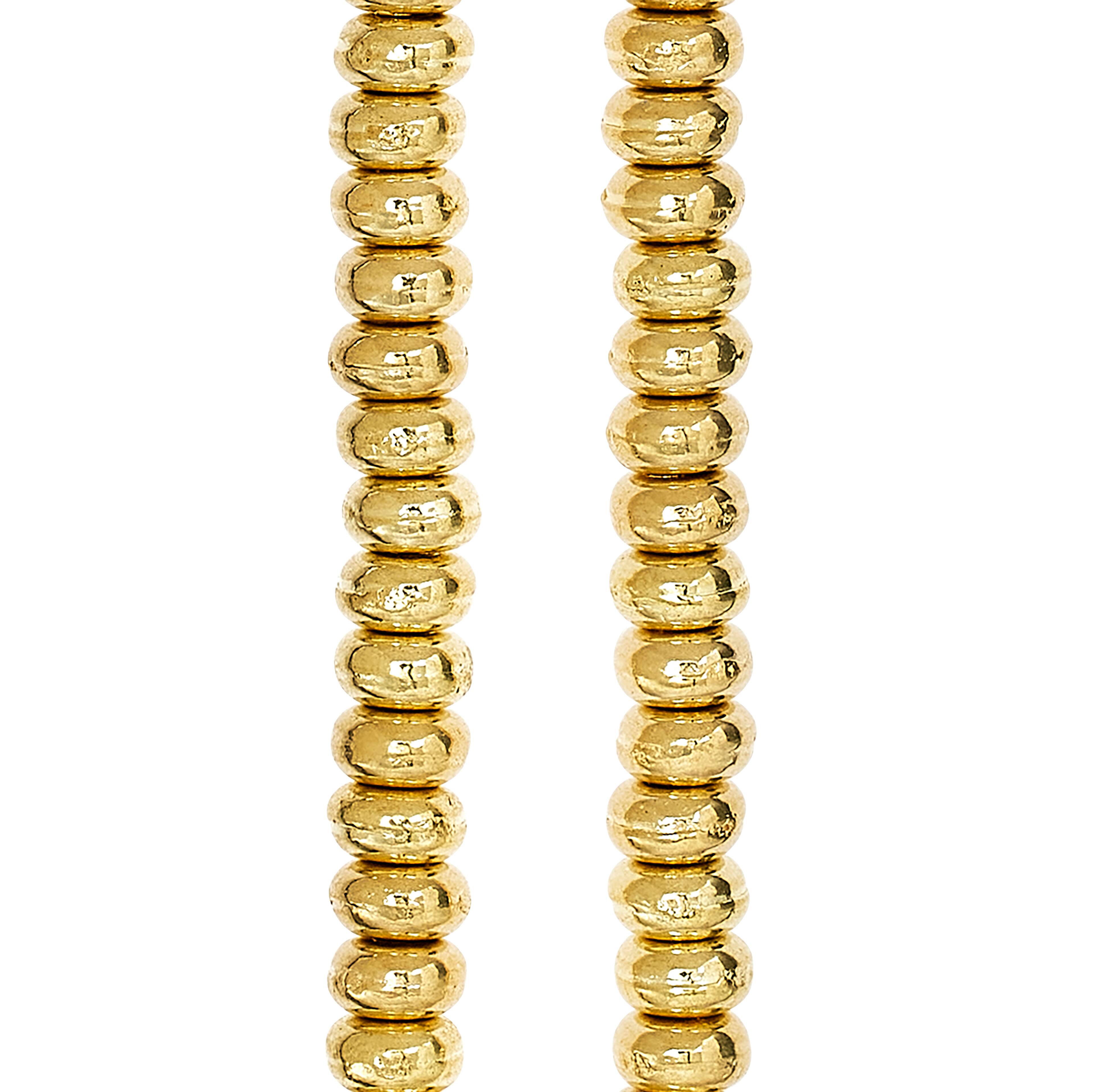 12 Pack: Gold Toned Metal Rondelle Beads, 4mm by Bead Landing™