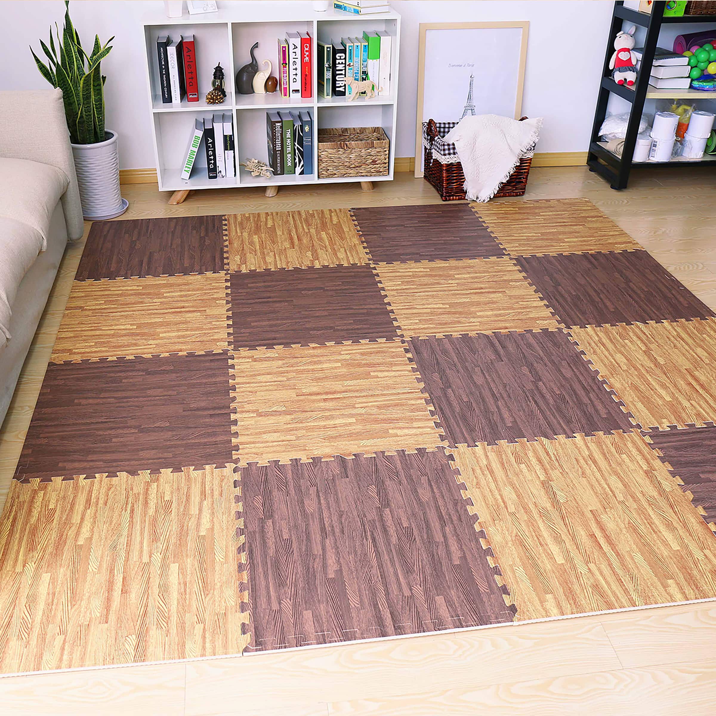 Sorbus 24" Interlocking Floor Tile Mats, 12ct.