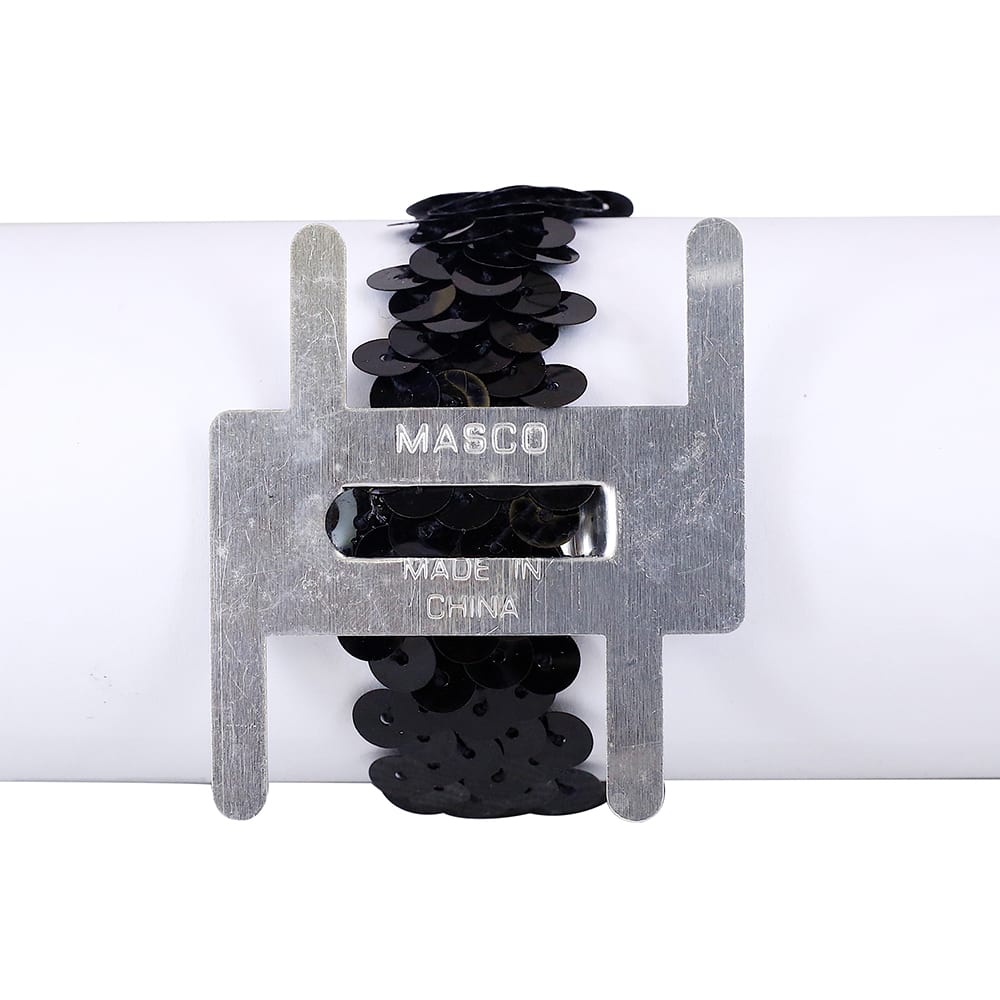 JAM Paper Black Sequin Floral Wristlet, 6ct.