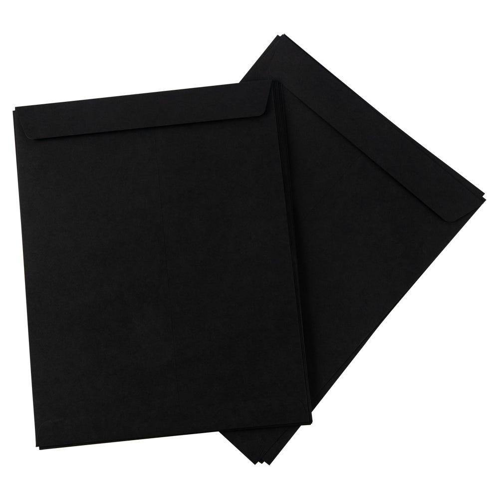 JAM Paper 10" x 13" Smooth Black Open End Catalog Envelopes