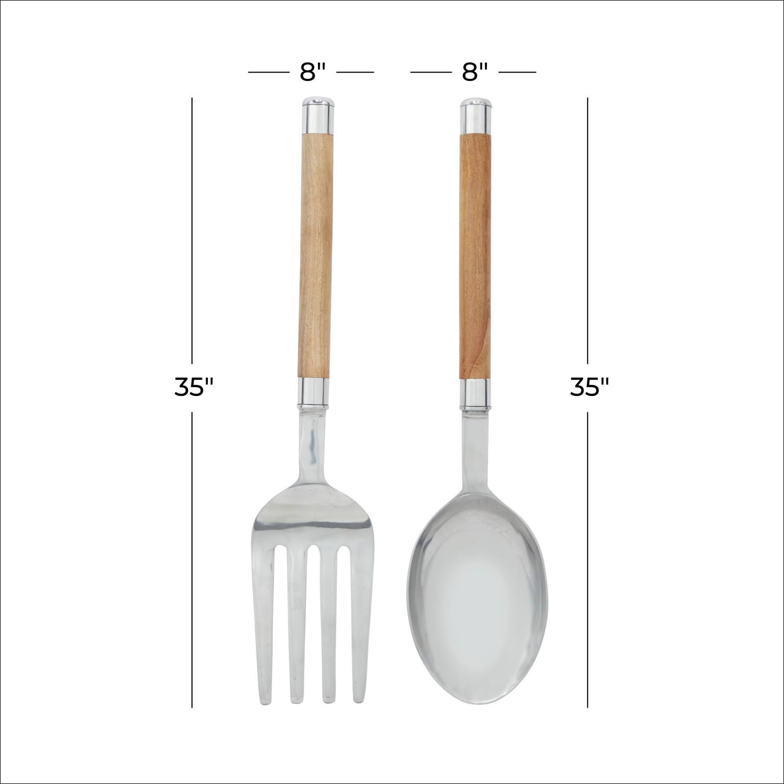 Wood & Aluminum Utensil Wall Décor Set