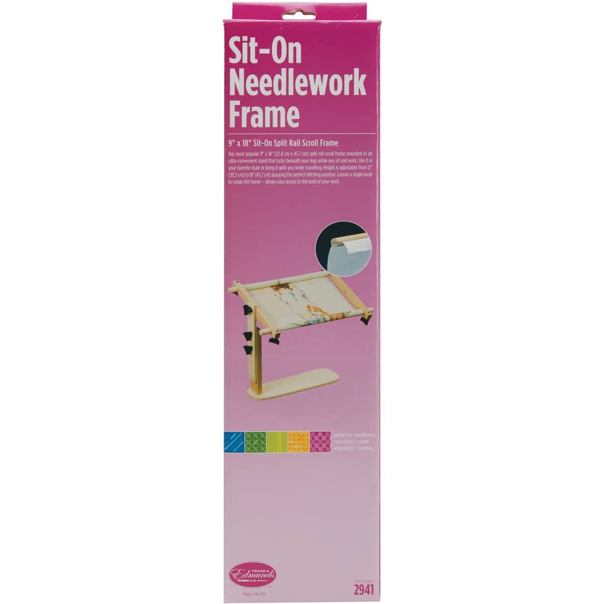 Frank A. Edmunds Co. 18&#x22; x 9&#x22; Sit-On Needlework Frame