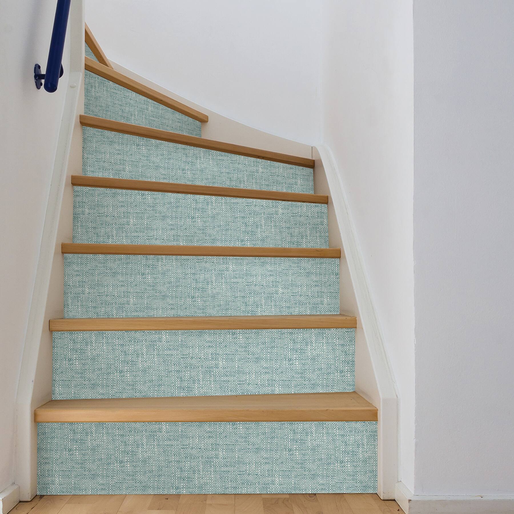 NuWallpaper Aqua Poplin Texture Peel & Stick Wallpaper