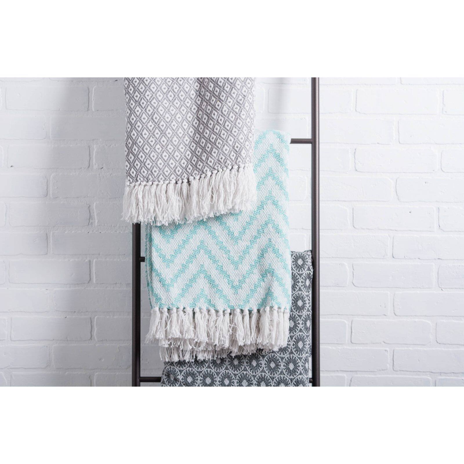 DII® Aqua Large Chevron Throw