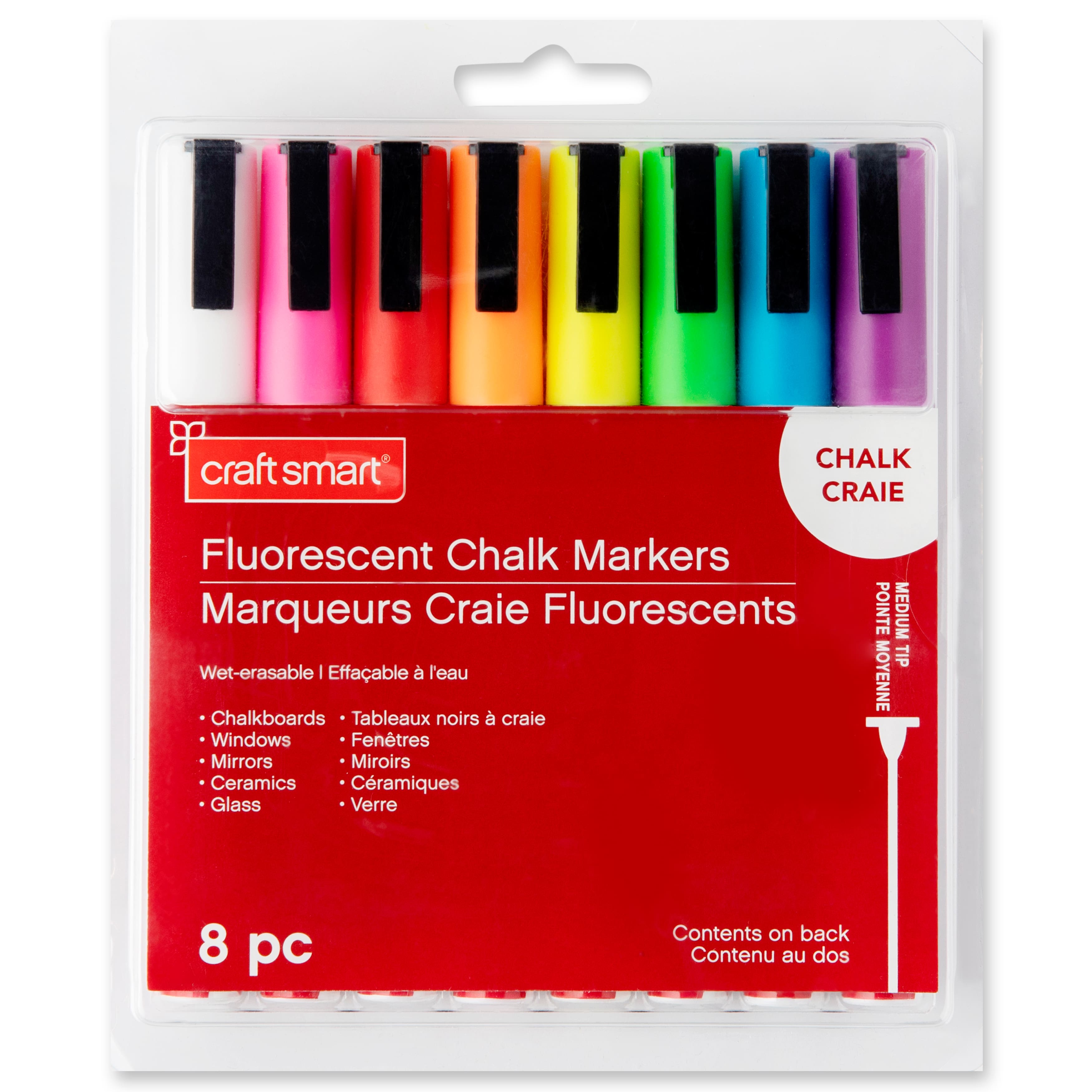 NUOBESTY 8Pcs erasable Fluorescent plate chalk paint markers light
