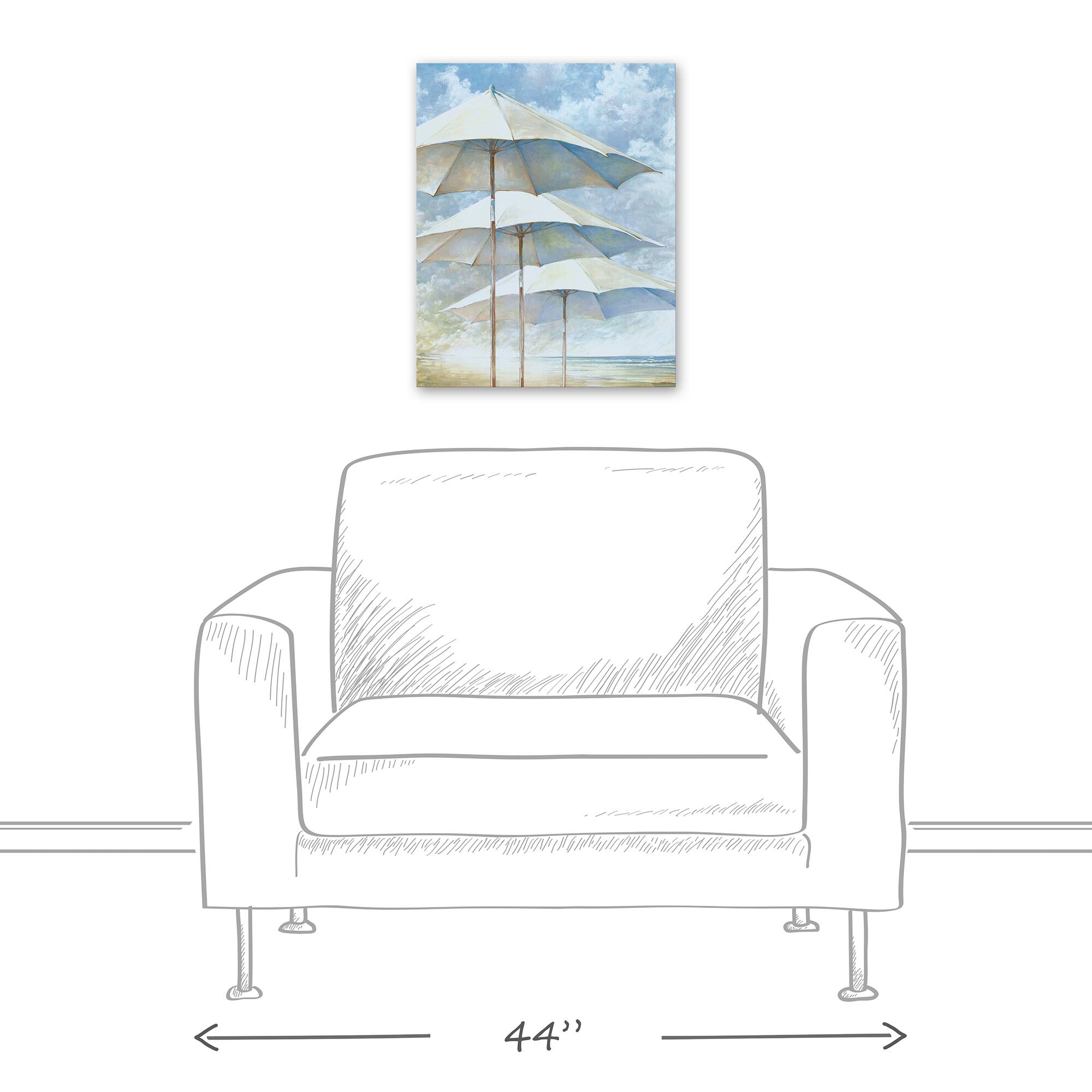 Beach Umbrellas 16&#x22; x 20&#x22; Canvas Wall Art