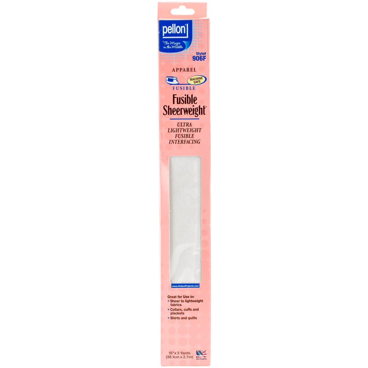 Pellon® Fusible Sheerweight™ White Interfacing, 15" x 3yd.