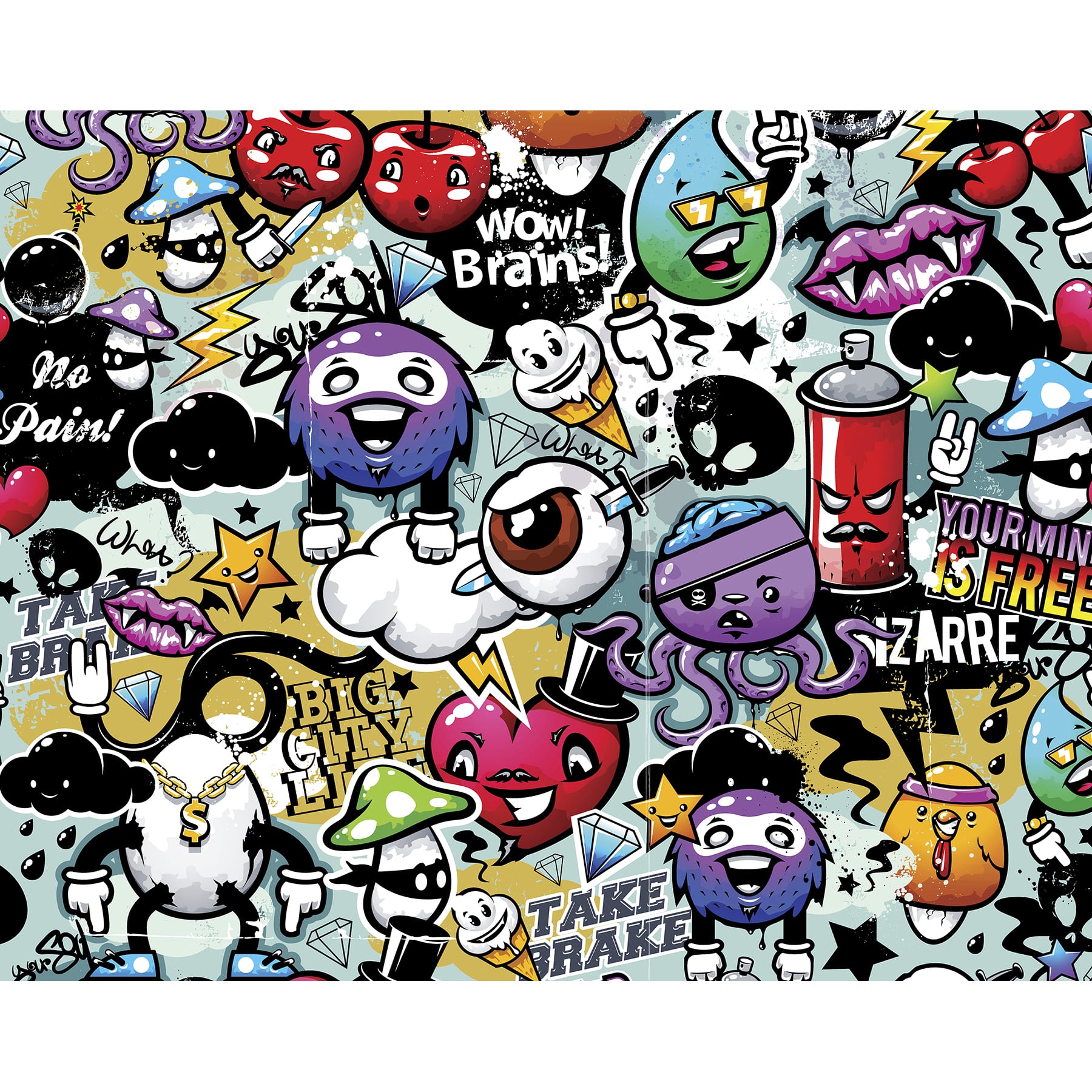 Ohpopsi Graffiti Monster Wall Mural