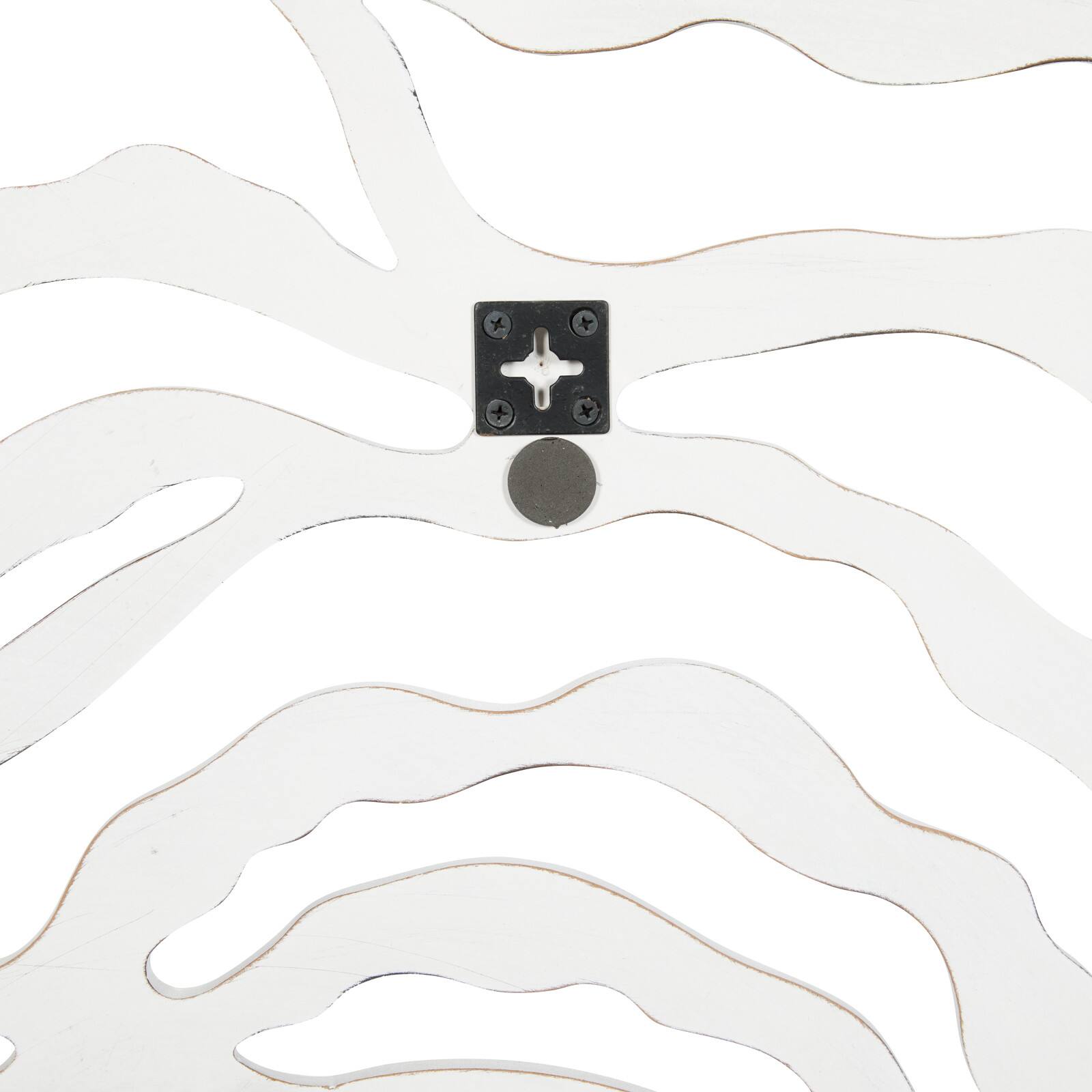 The Novogratz 45" White Coastal Wood Wall Mirror