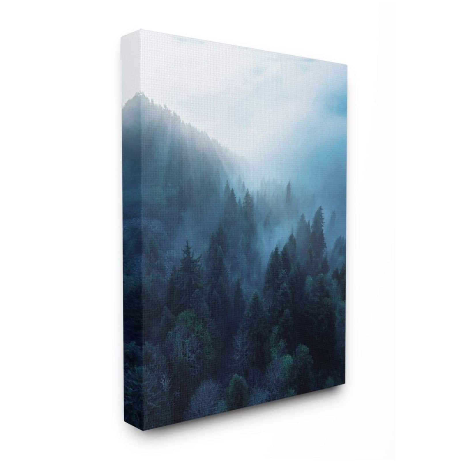 Stupell Industries Daylight over Pine Forest Mountain with Fog Canvas Wall Art
