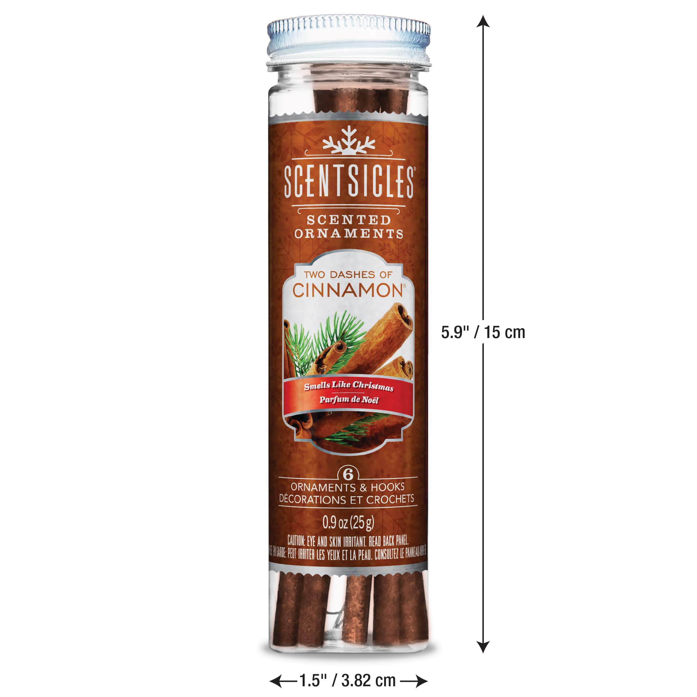 Scentsicles&#xAE; Two Dashes of Cinnamon Scented Ornament Sticks, 6ct.