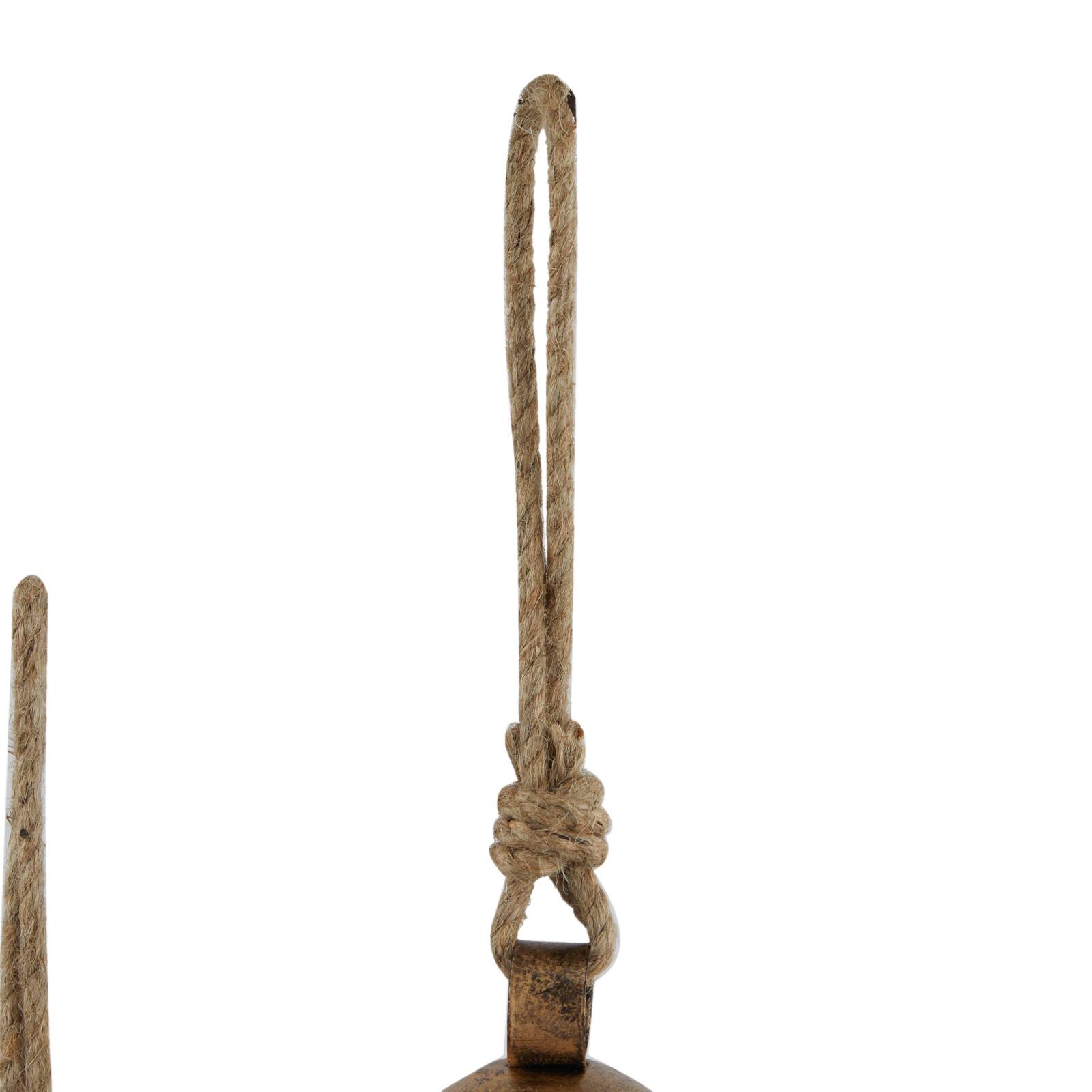 Bronze Metal Bohemian Decorative Cow Bell, Set of 3&#x22; 13&#x22;, 11&#x22;, 8&#x22;