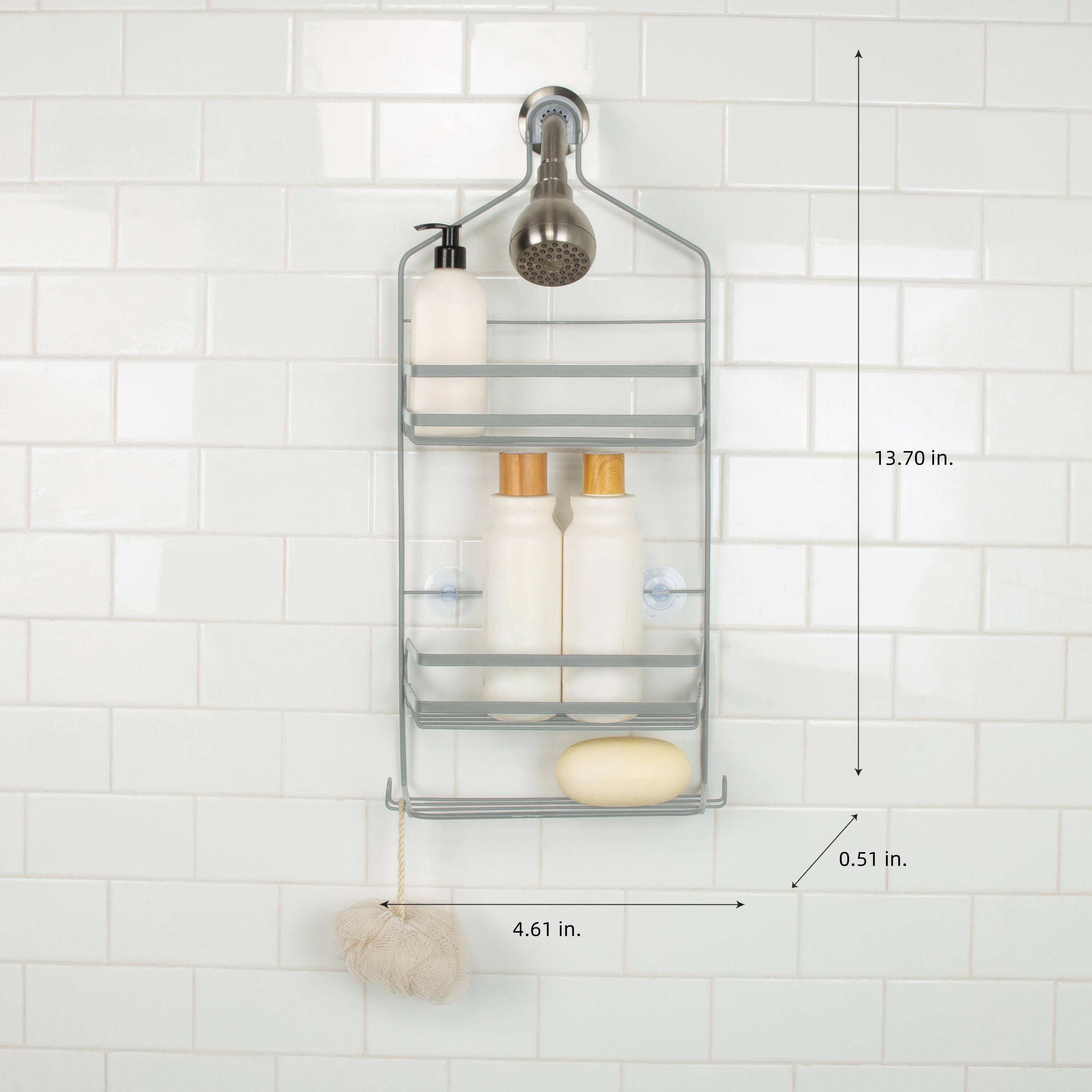 Bath Bliss Cottage Collection Deluxe Shower Caddy in Grey