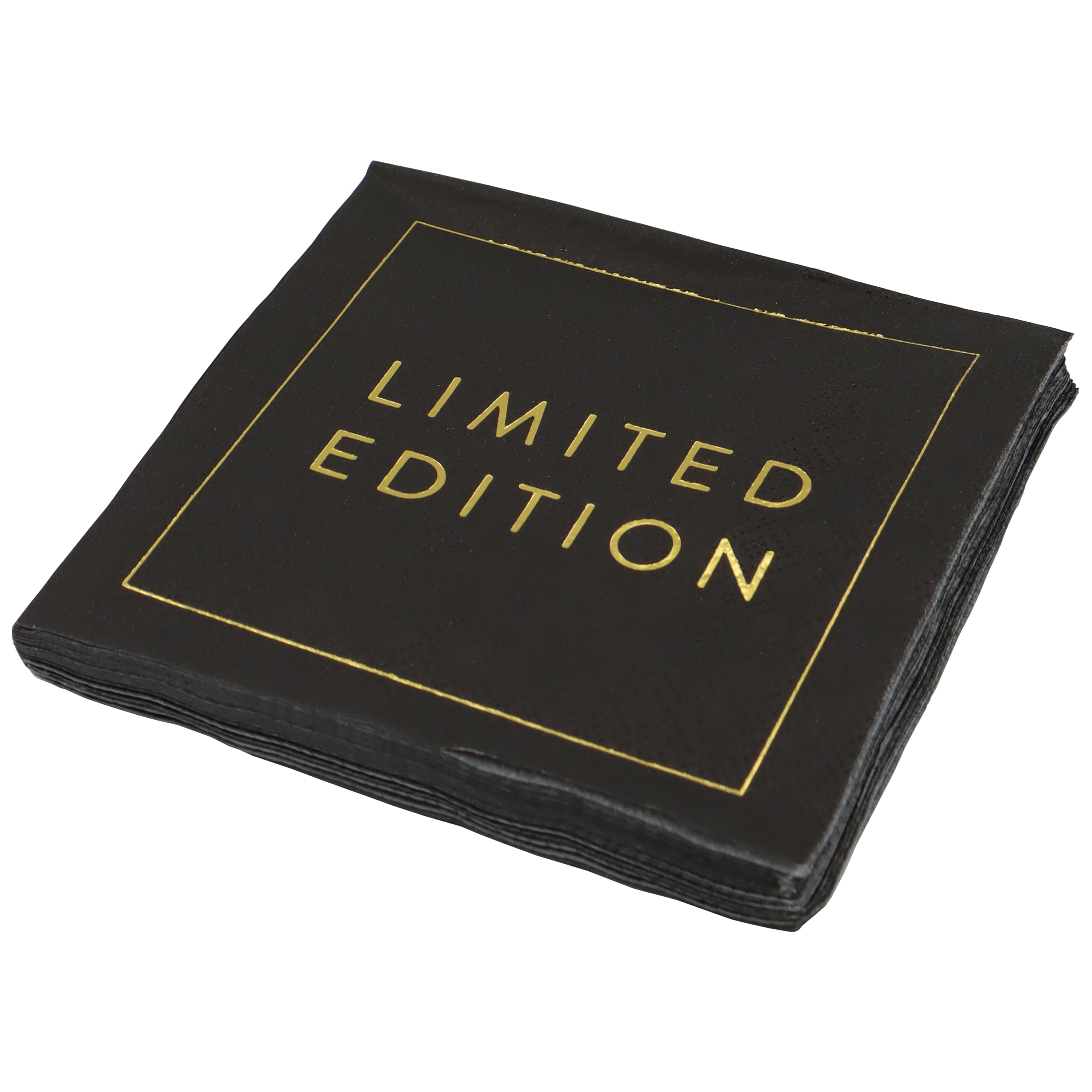 Black &#x26; Gold Limited Edition Beverage Napkins, 20ct. by Celebrate It&#x2122;