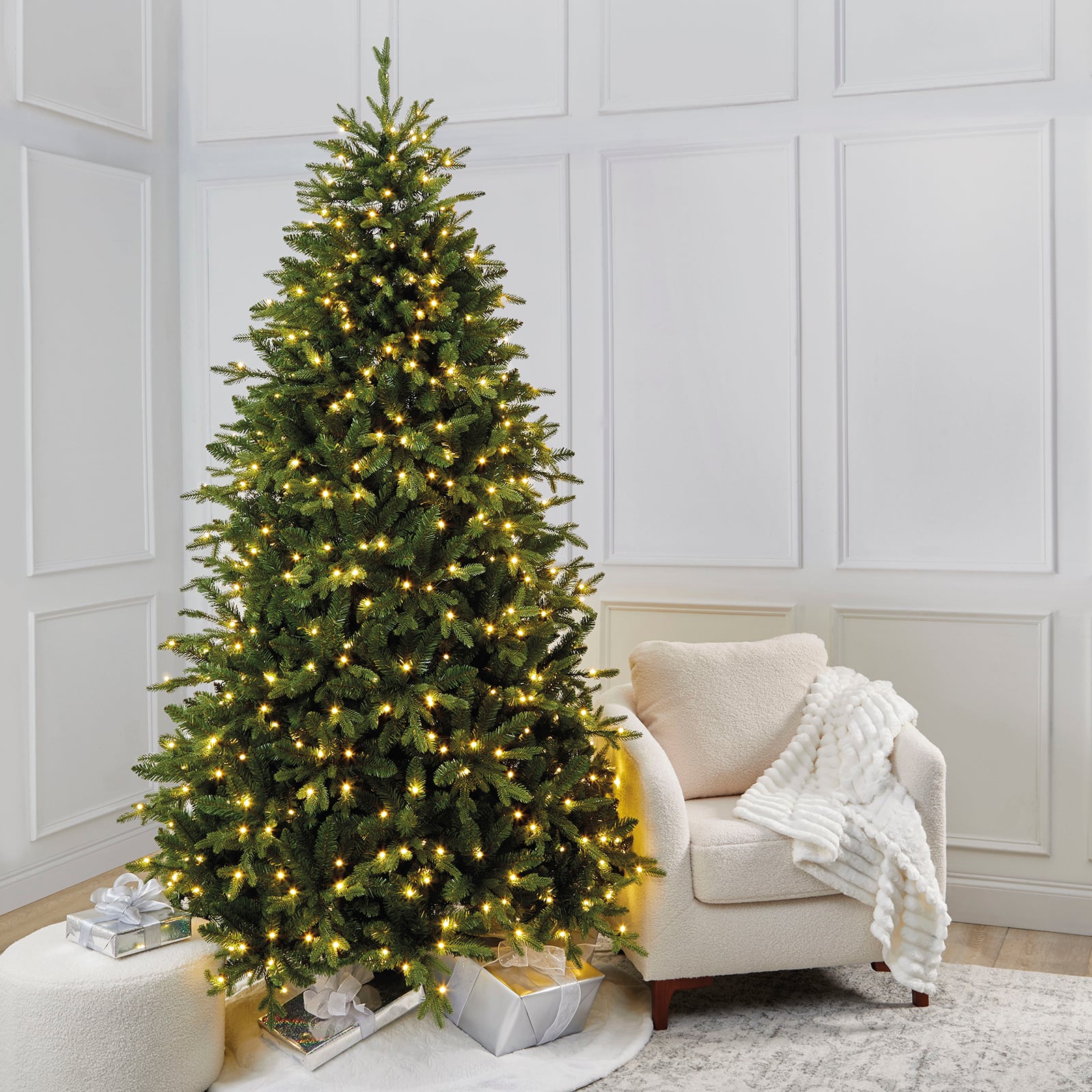 7.5ft. Pre-Lit Melody Spruce Artificial Christmas Tree, Music Sync Colour Changing Mini LED Lights by Ashland&#xAE;