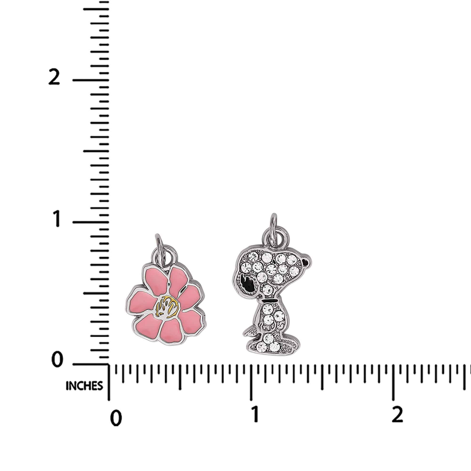 Peanuts® Snoopy Bling & Flower 2-Piece Charm Set