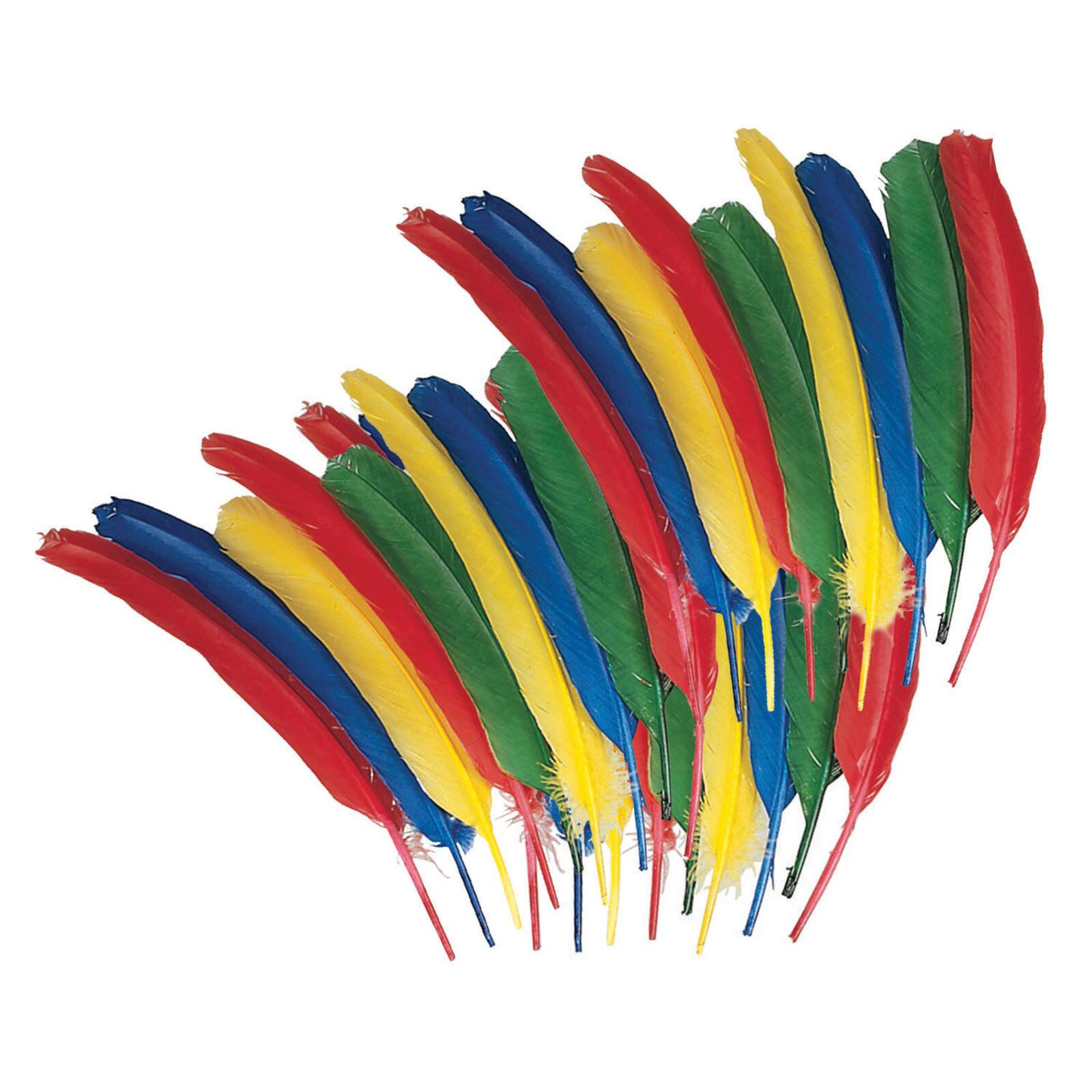 Creativity Street® 12" Assorted Color Quill Feathers, 3 Packs of 24