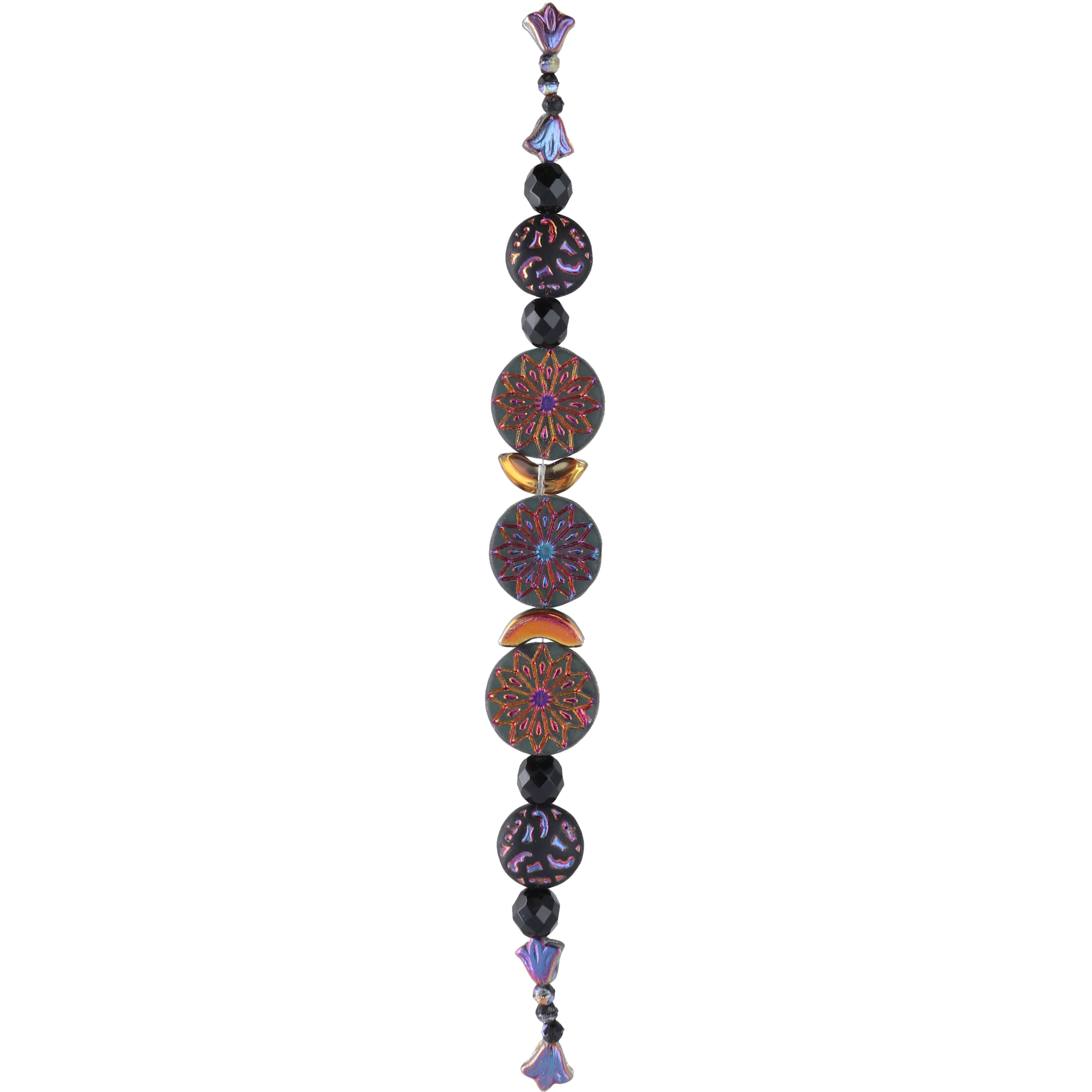 6 Pack: Metallic Sunburst Czech Glass Bead Mix by Bead Landing™