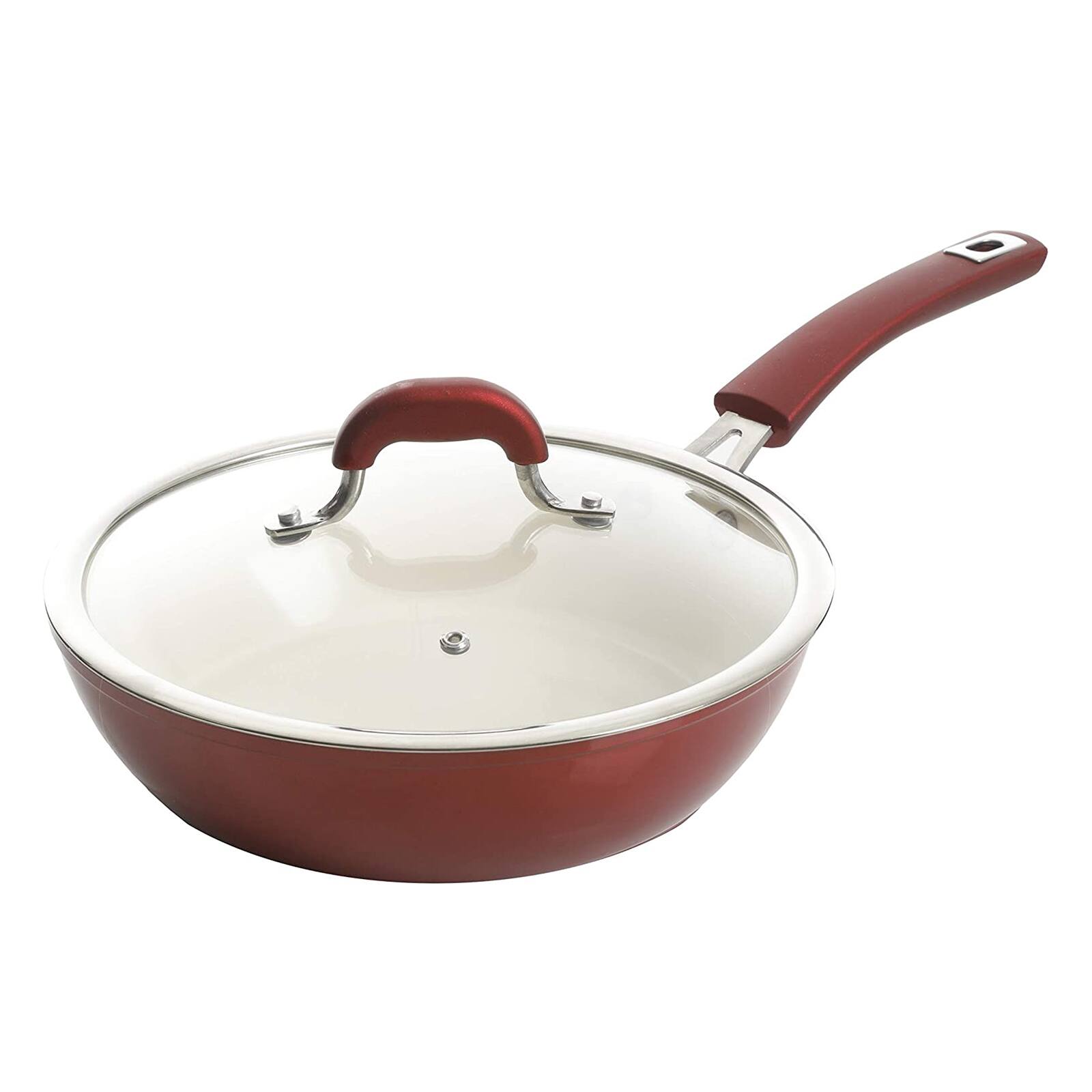 Kenmore&#xAE; Arlington 12-Piece Metallic Red Aluminum Ceramic-Coated Nonstick Cookware Set