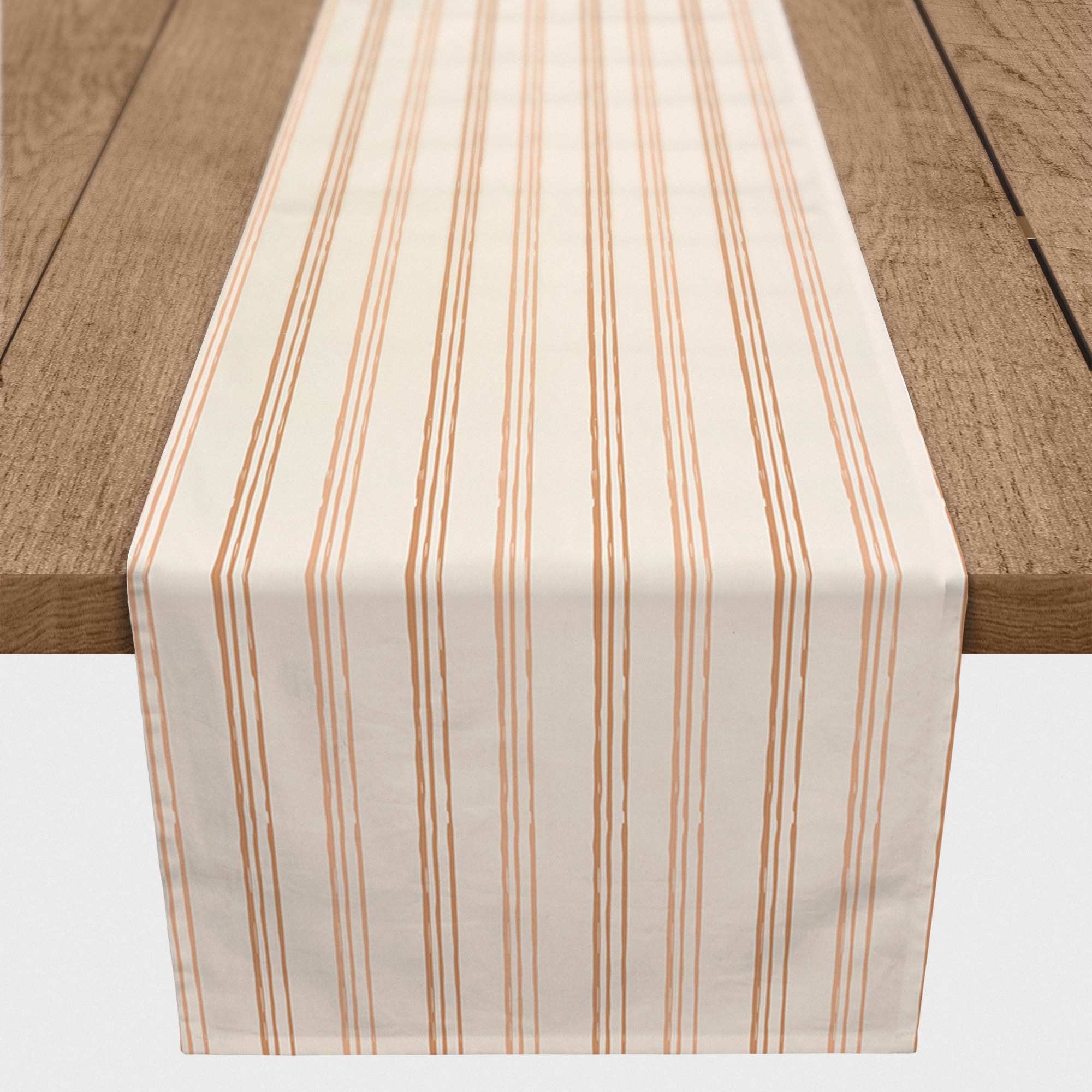 Rust Loose Lines 16" x 72" Cotton Twill Runner