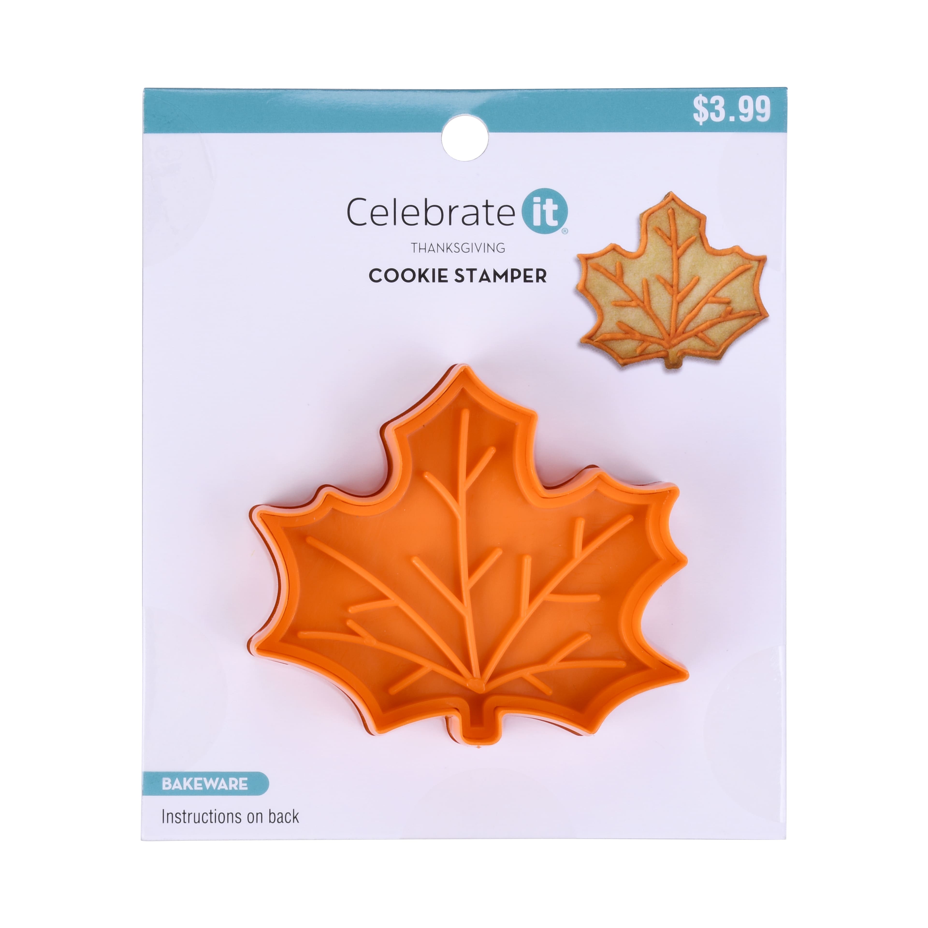 Maple Leaf Thanksgiving Cookie Stamper by Celebrate It&#xAE;