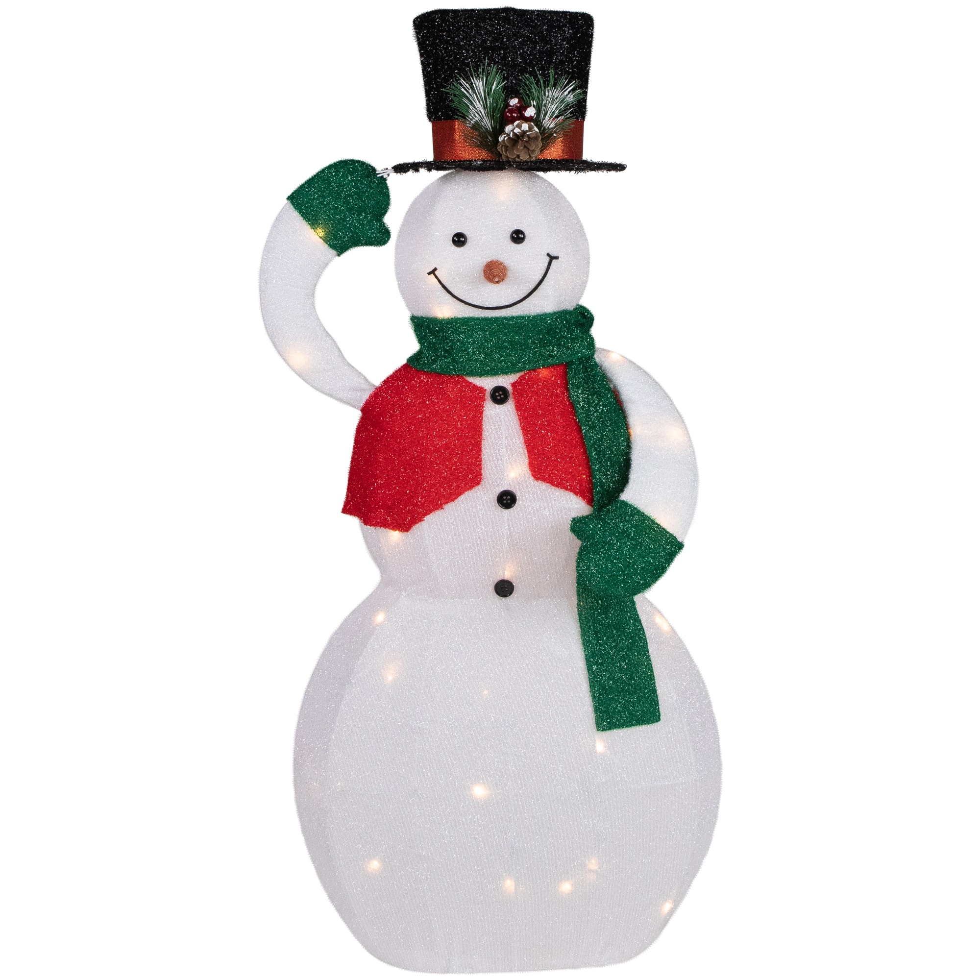 36" LED Animated Hat Tipping Snowman Christmas Figure