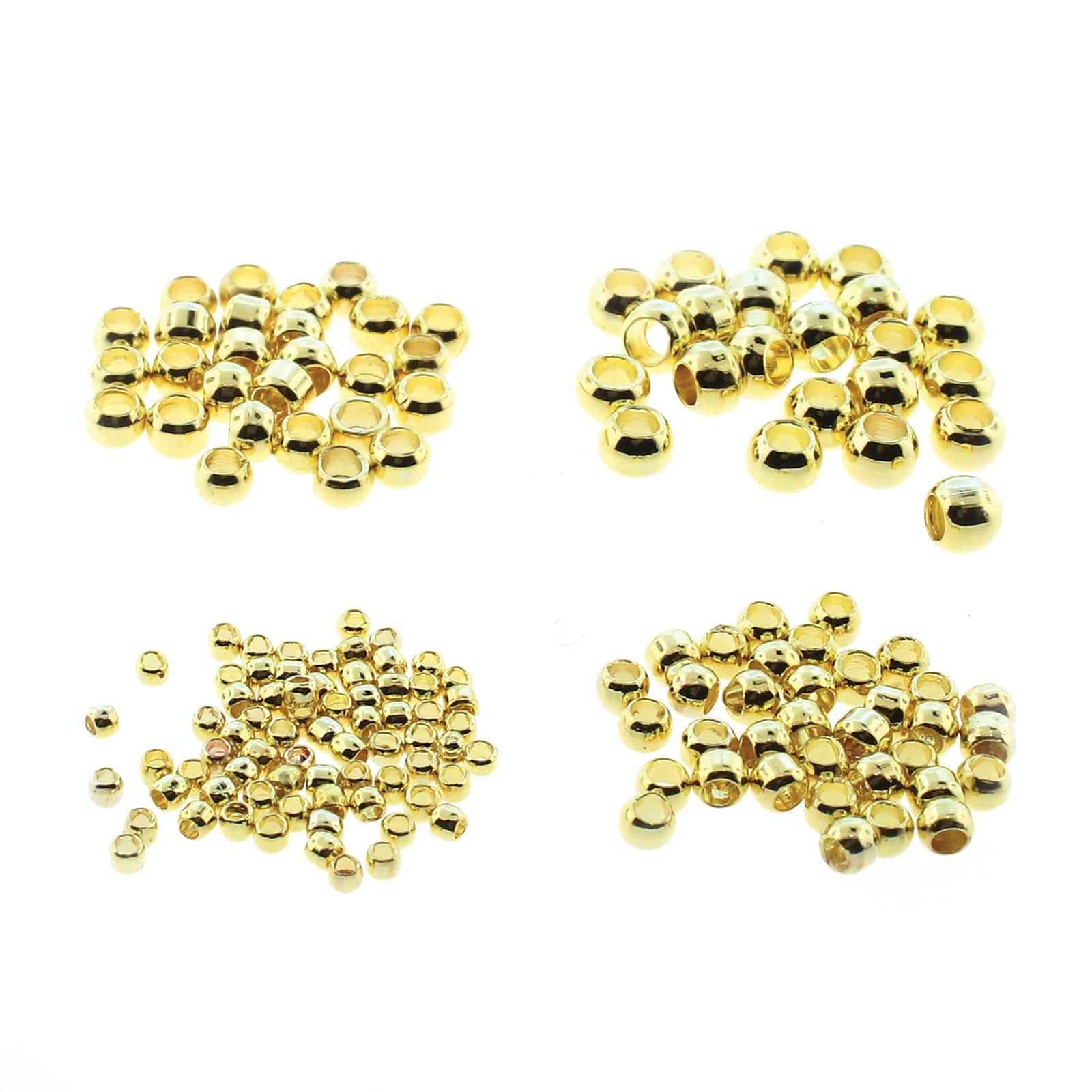 The Beadsmith® Assorted Gold Plated Crimp Beads, 600ct.