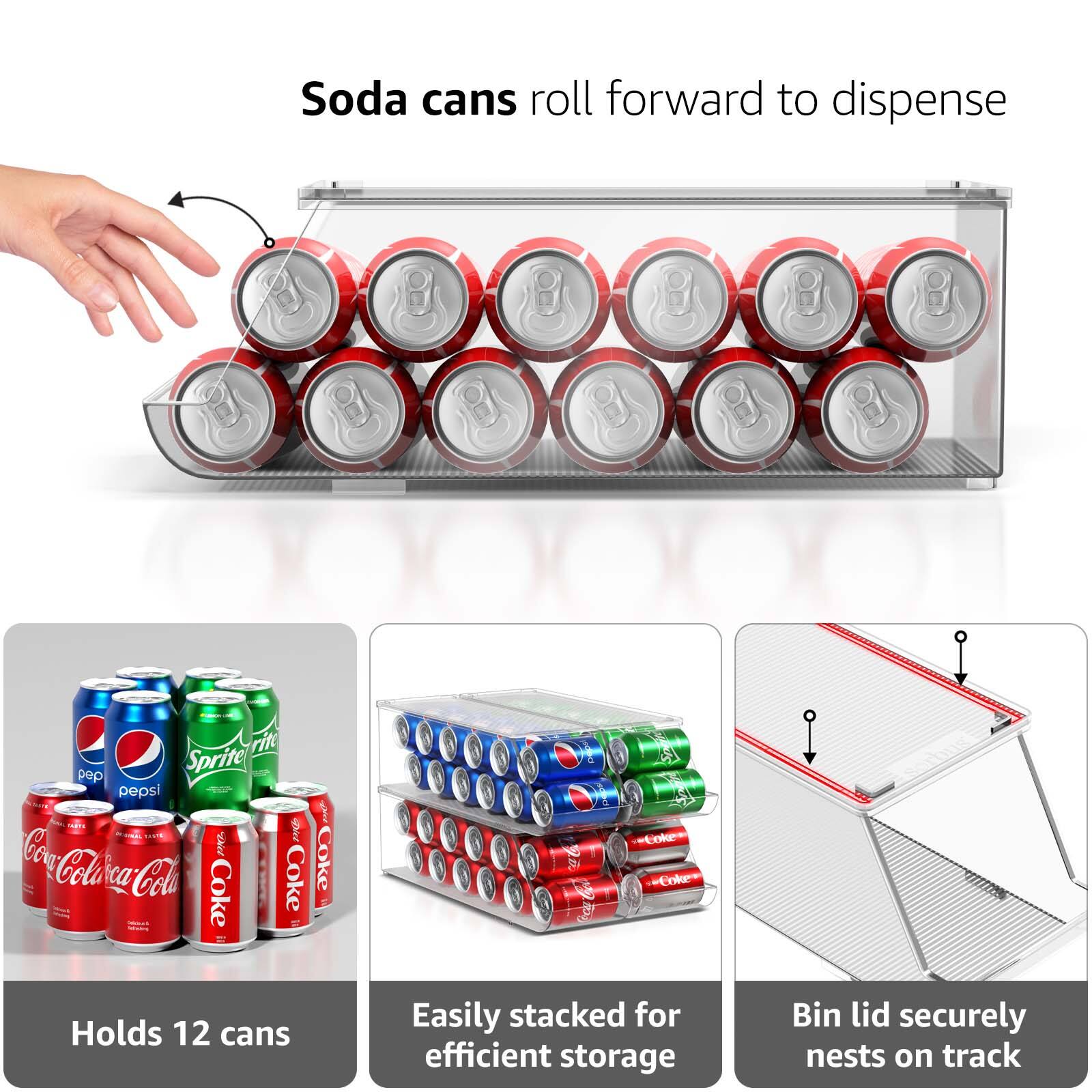 Sorbus Clear 12-Can Soda Can Organizer