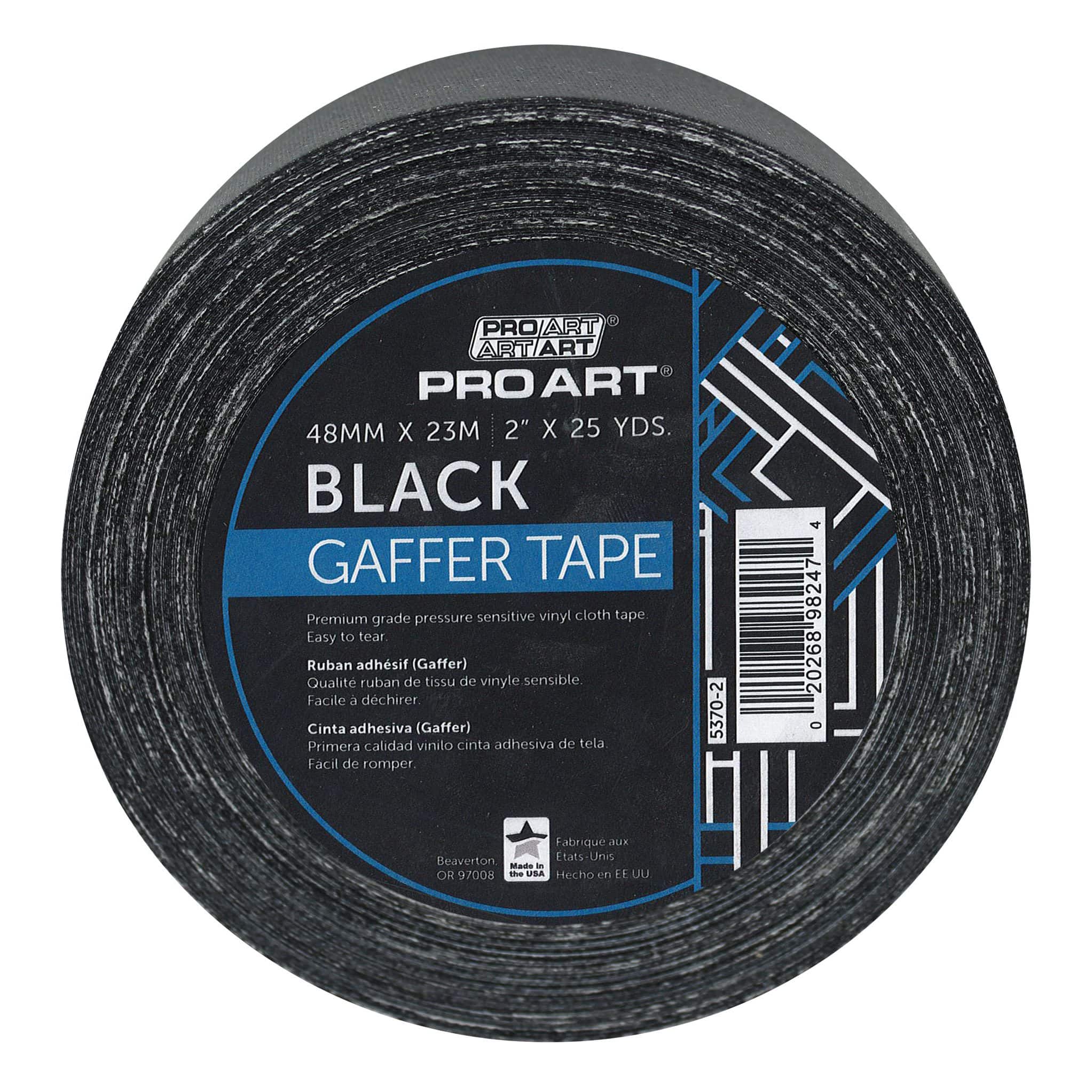 Pro Art&#xAE; Black Gaffer Tape, 2&#x22; x 25yd.