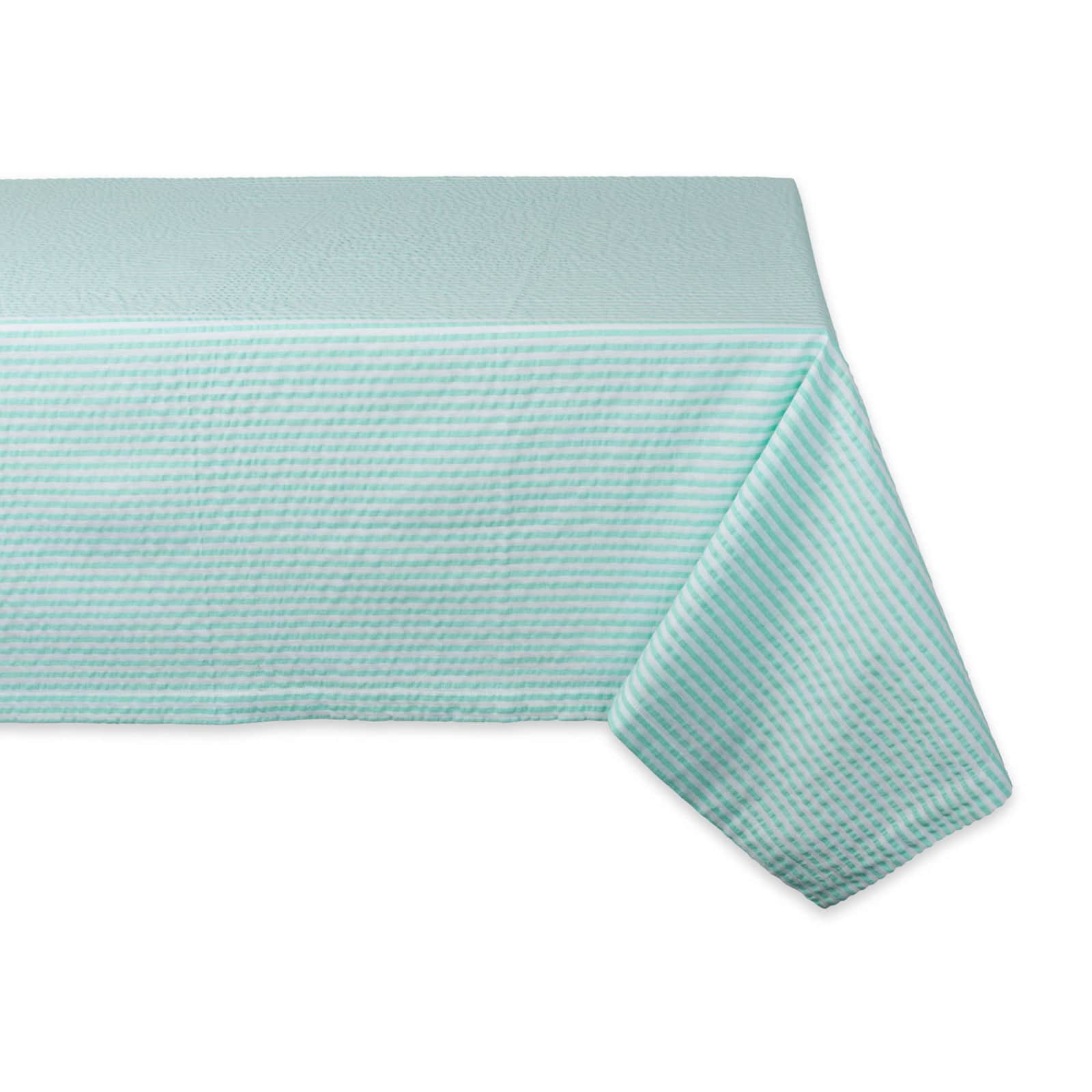 Aqua Seersucker Tablecloth 60" x 84"