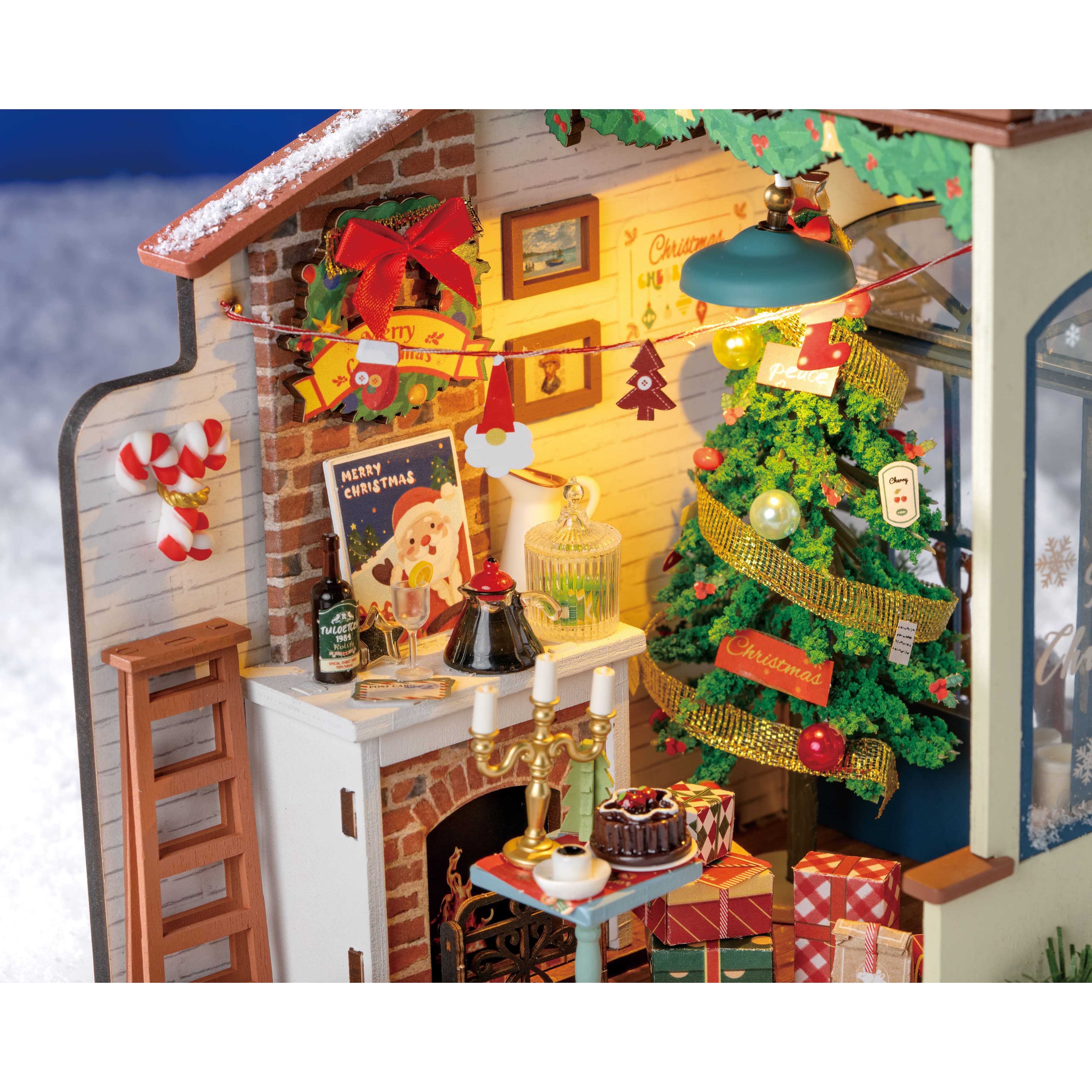 Rolife&#xAE; Christmas Snow House DIY Miniature House Kit