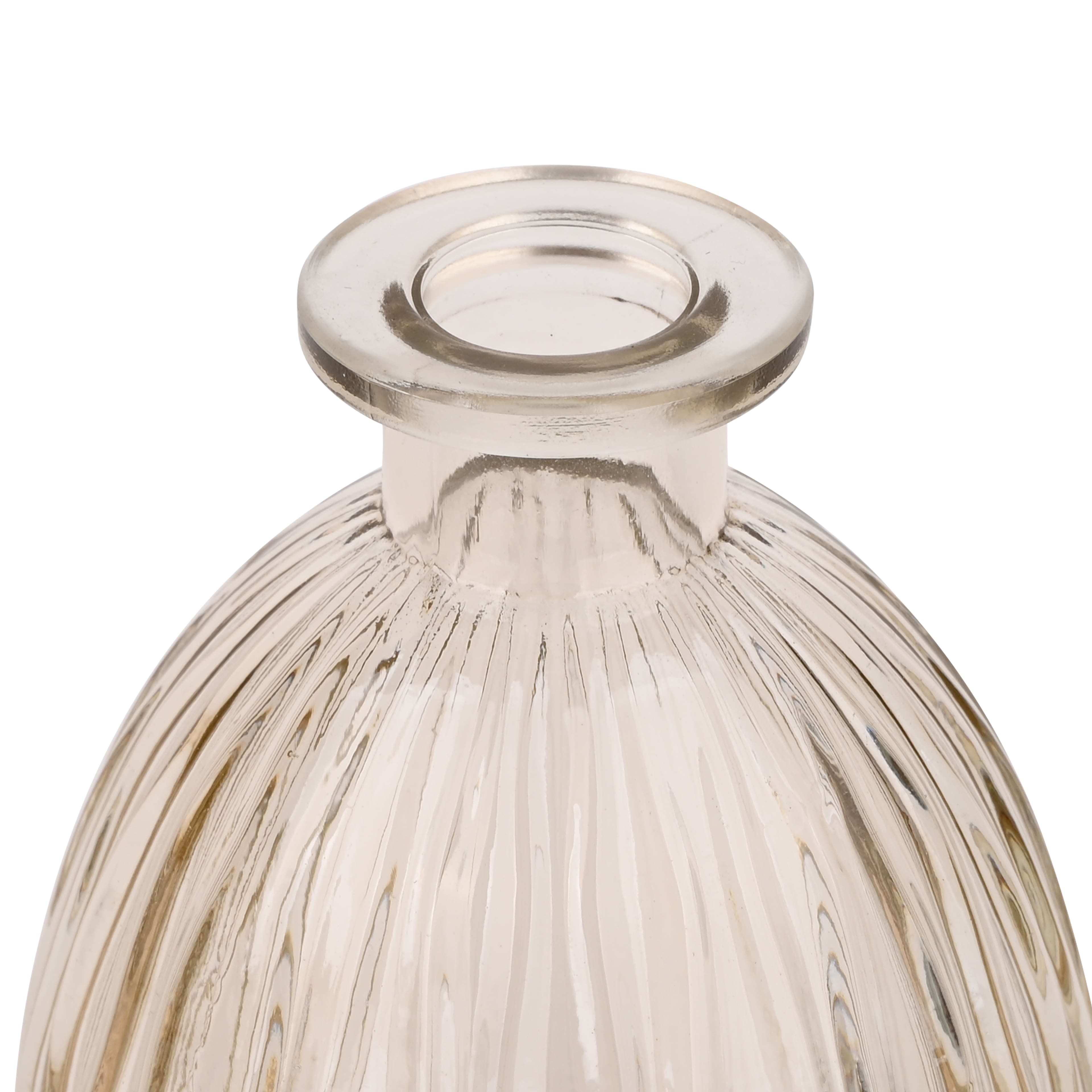 4&#x22; Ribbed Glass Vase Decorative Container by Ashland&#xAE;