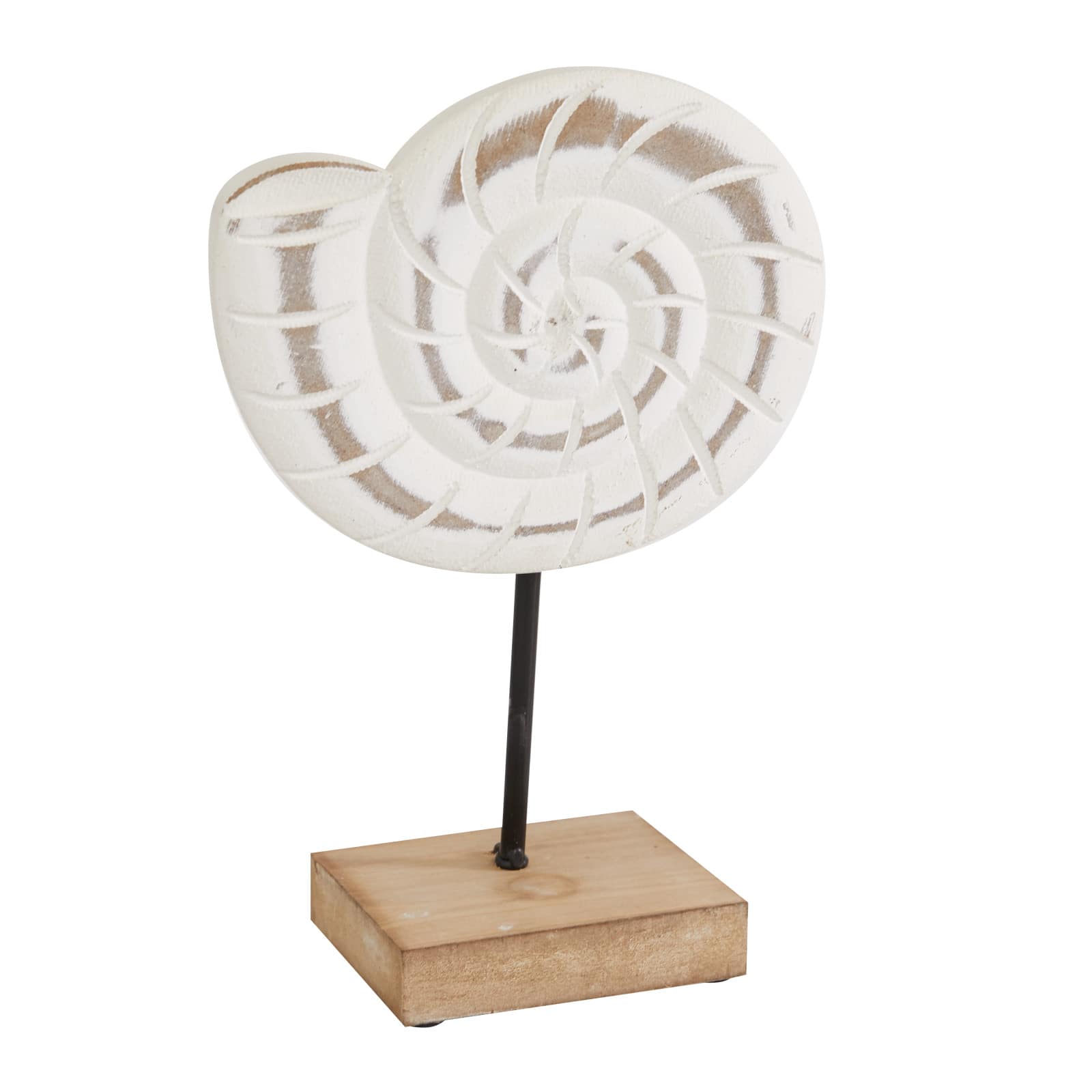 Set of 3 White Plastic Coastal Sea Animals Sculpture, 13.25", 13.25", 13"