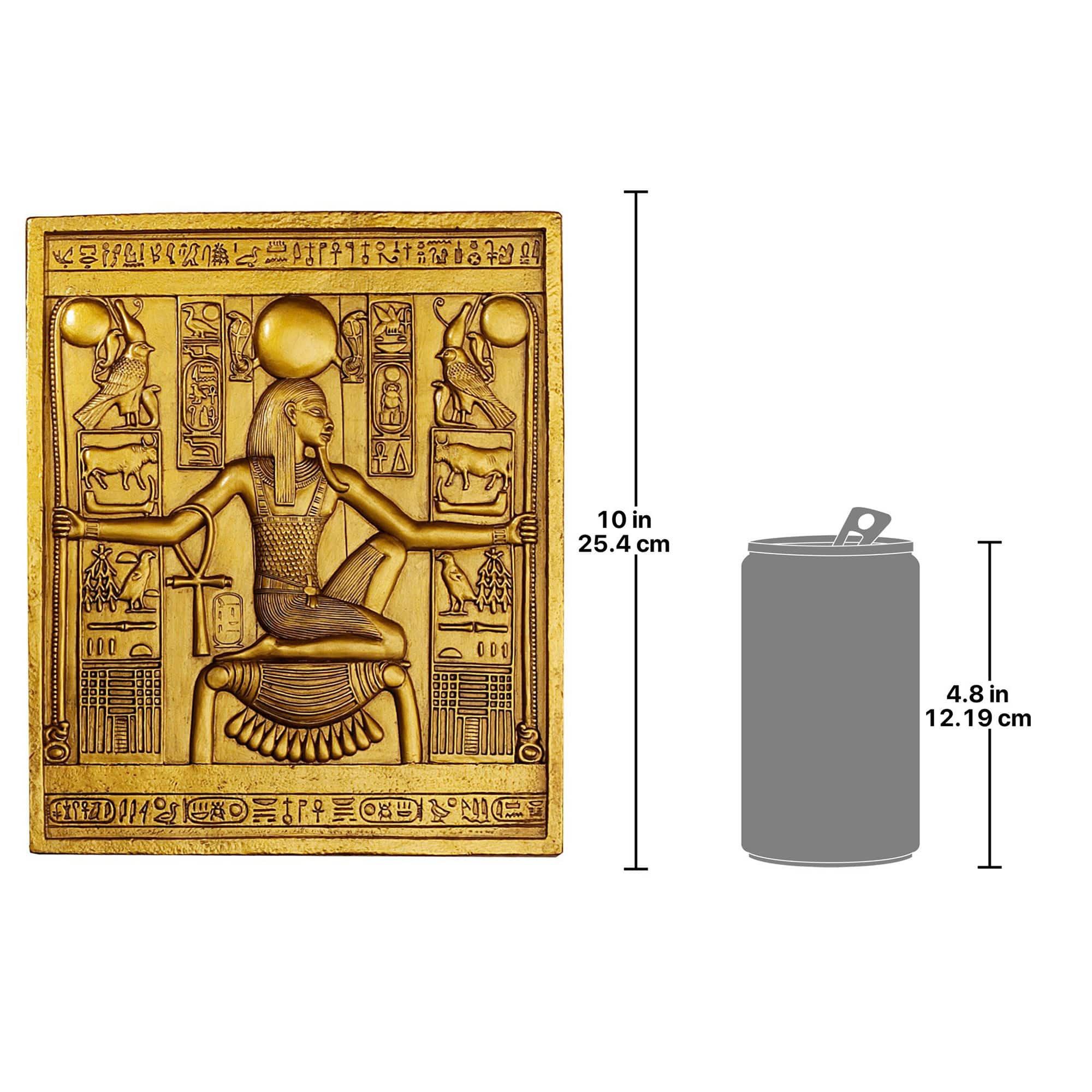 Design Toscano 10&#x22; Egyptian Temple Stele Tutankhamen Plaque
