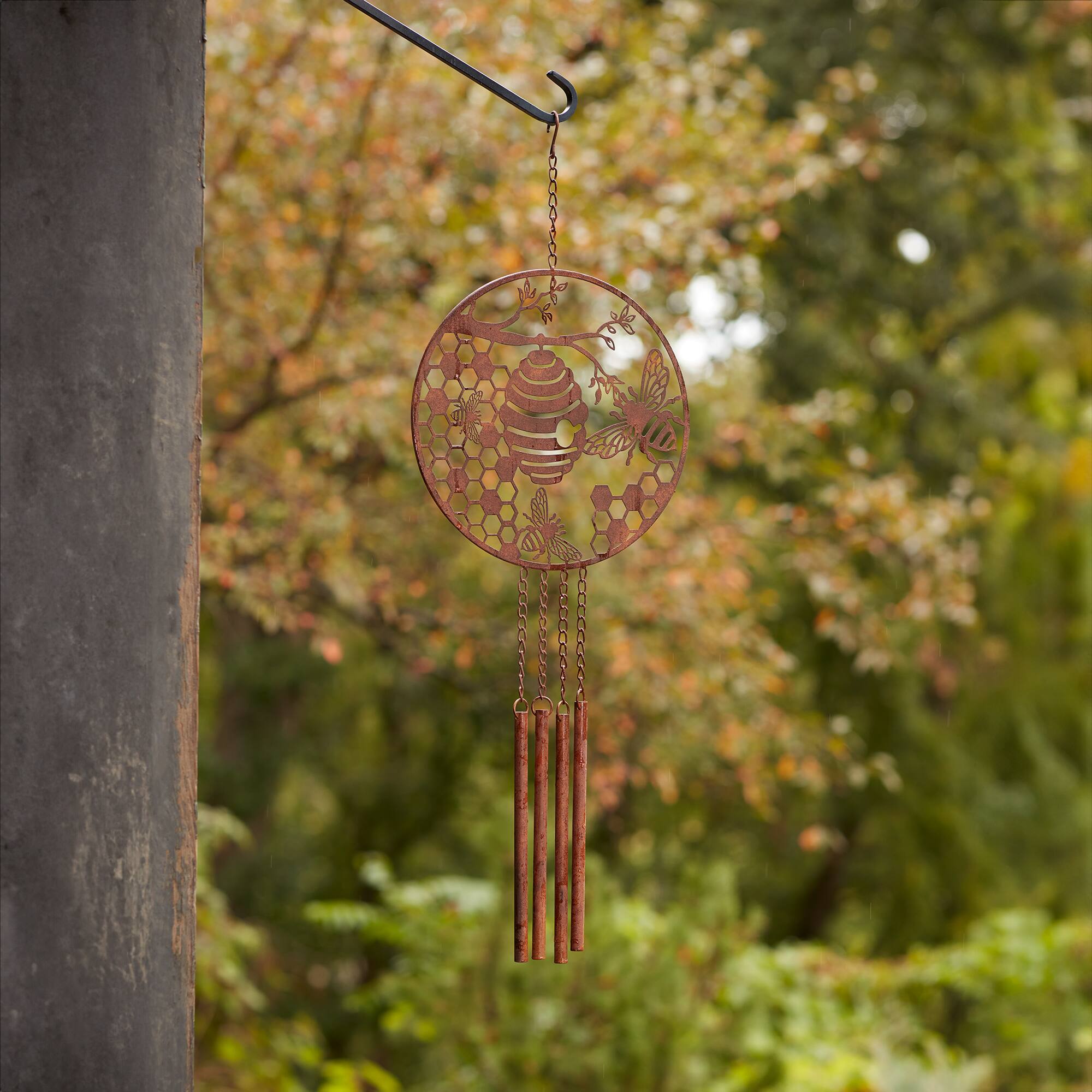 33" Bronze Metal Bumblebee Wind Chime