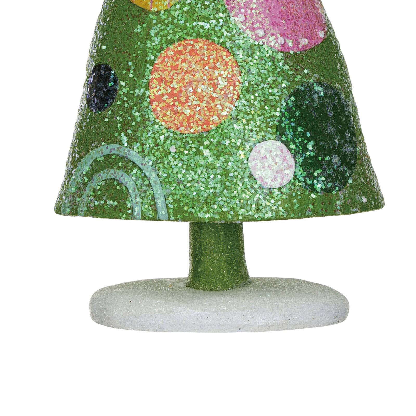 Hello Honey® 6.25" Multicolor Dots Glitter Christmas Tree Figurine